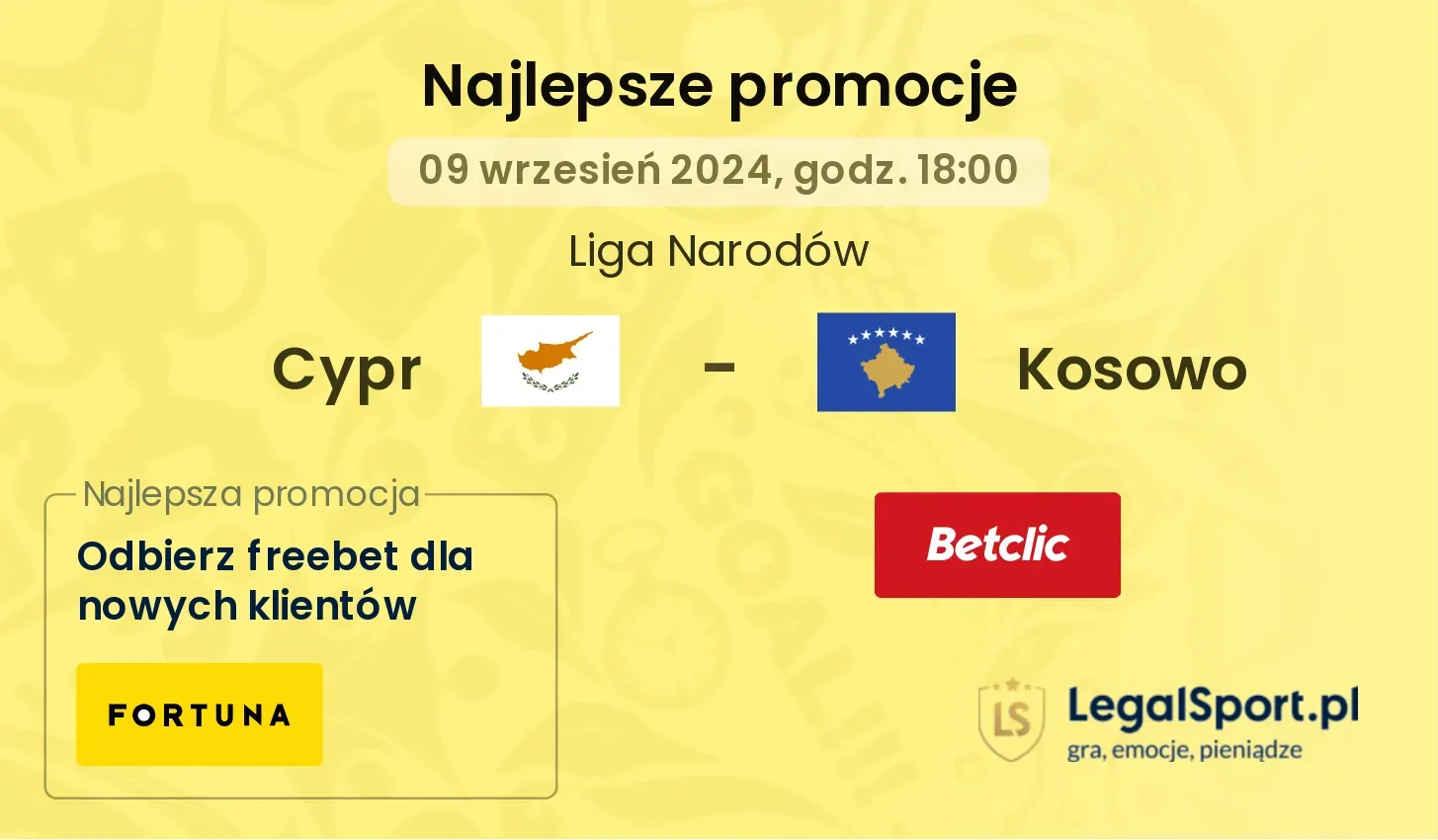 Cypr - Kosowo promocje bonusy na mecz