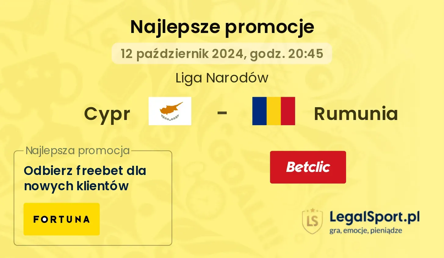 Cypr - Rumunia promocje bonusy na mecz