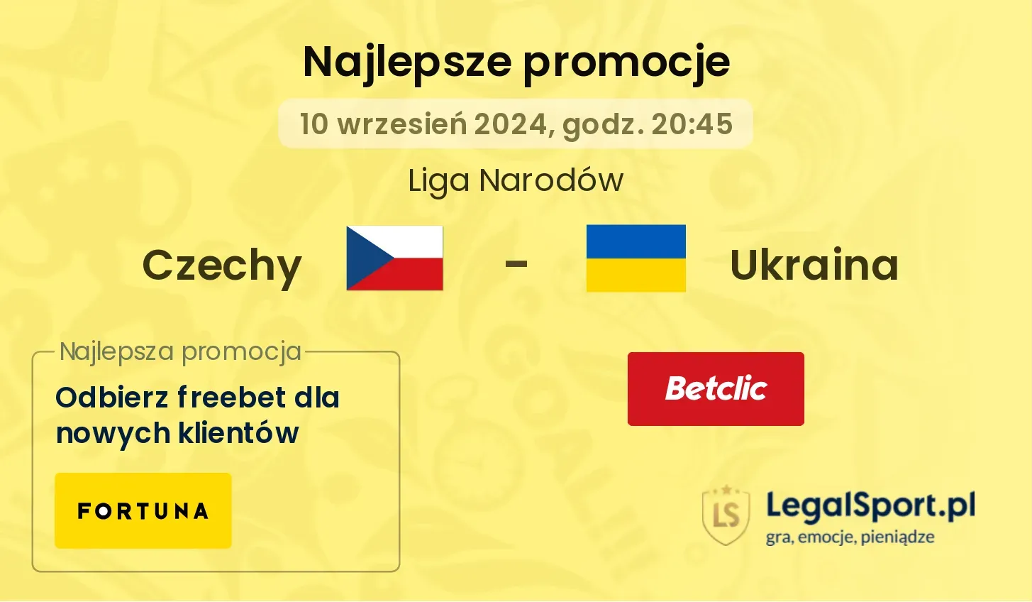 Czechy - Ukraina promocje bonusy na mecz