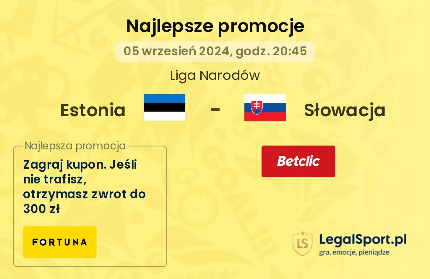 Estonia - Słowacja promocje bonusy na mecz