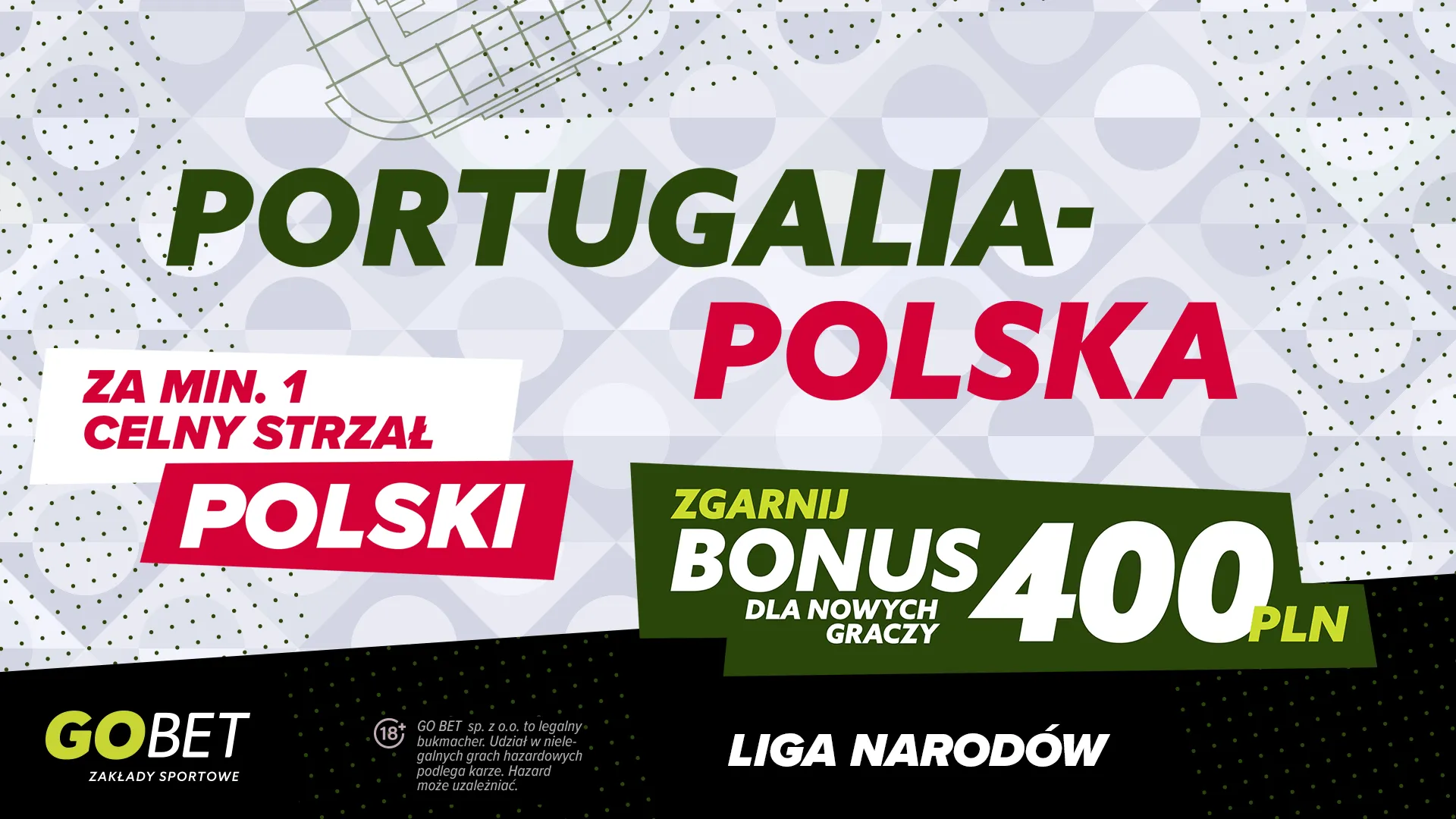 400 zł za co najmniej jeden celny strzał Polaków z Portugalią