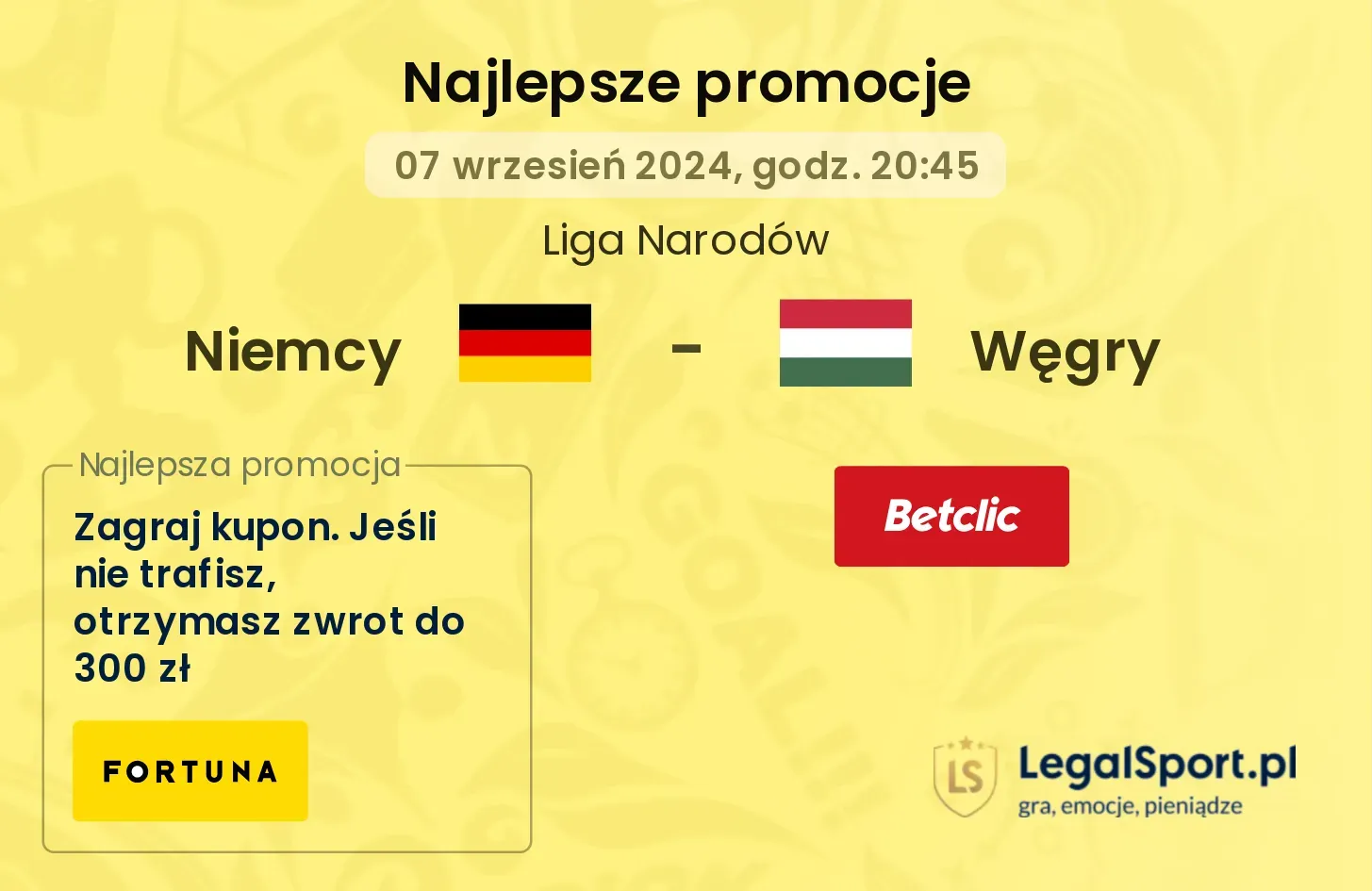 Niemcy - Węgry promocje bonusy na mecz