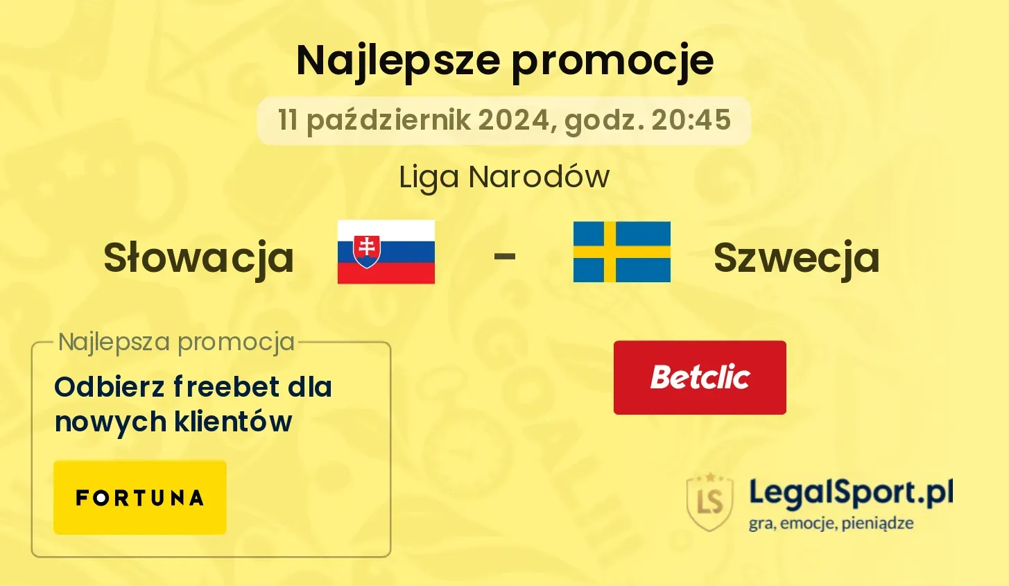 Słowacja - Szwecja promocje bonusy na mecz