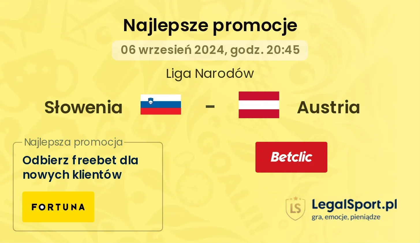 Słowenia - Austria promocje bonusy na mecz