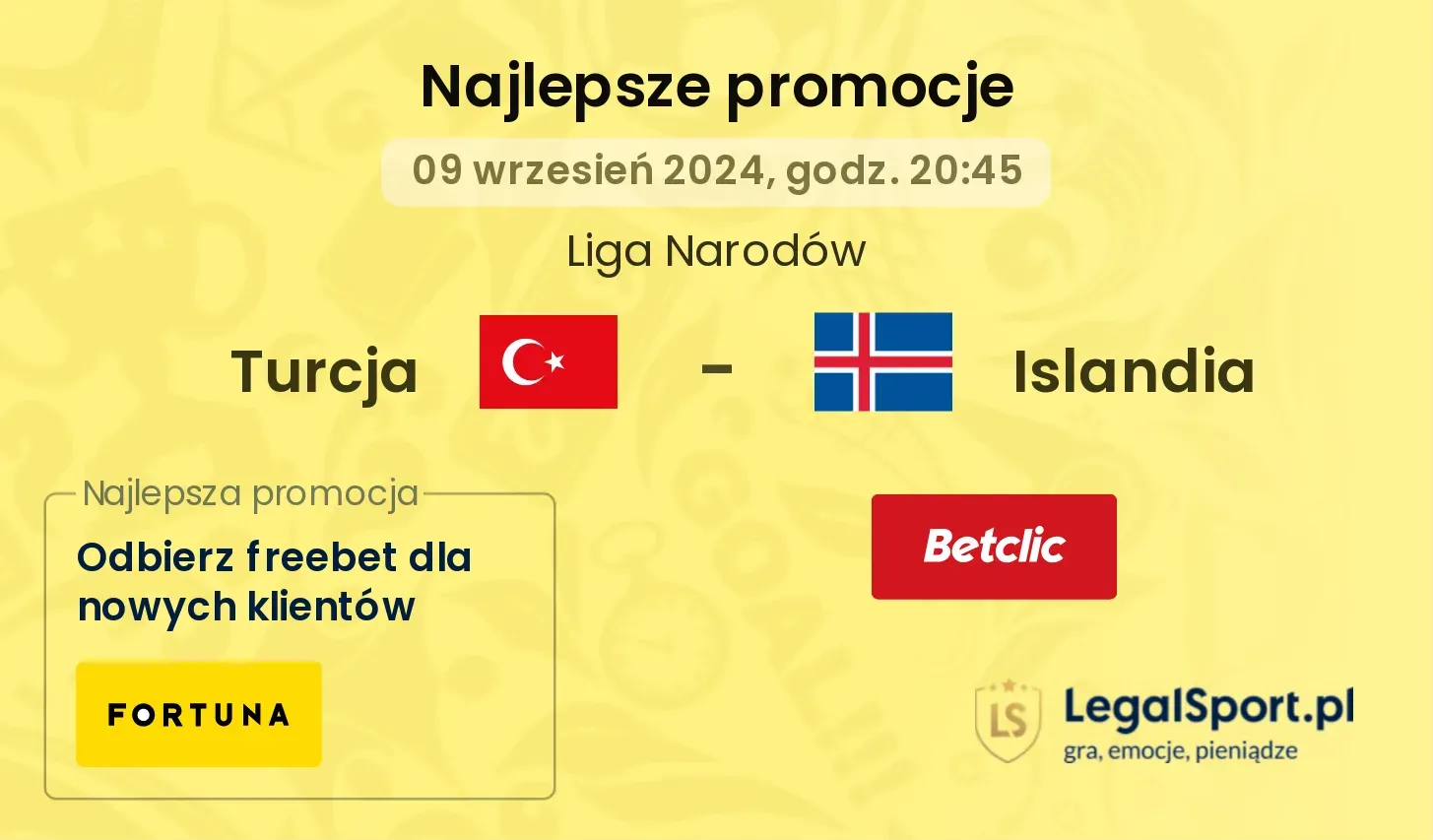 Turcja - Islandia promocje bonusy na mecz