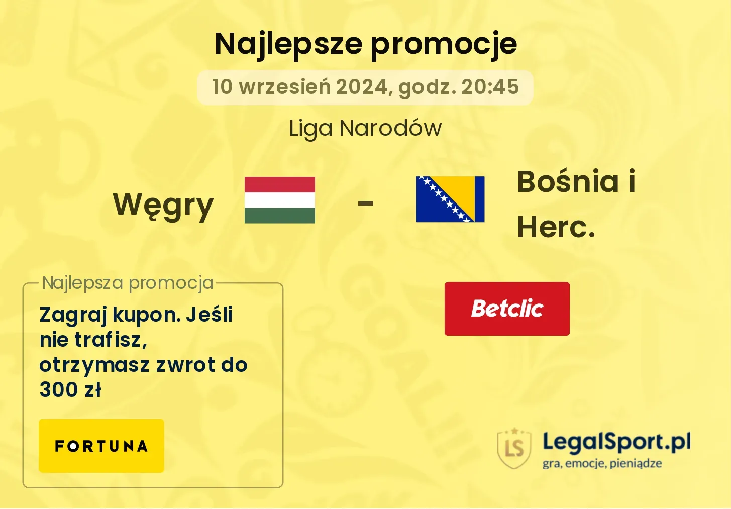 Węgry - Bośnia i Herc. promocje bonusy na mecz