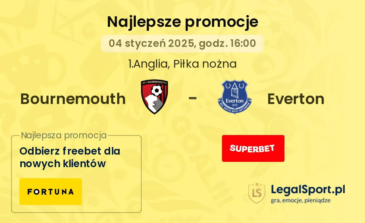 Bournemouth - Everton promocje bukmacherskie