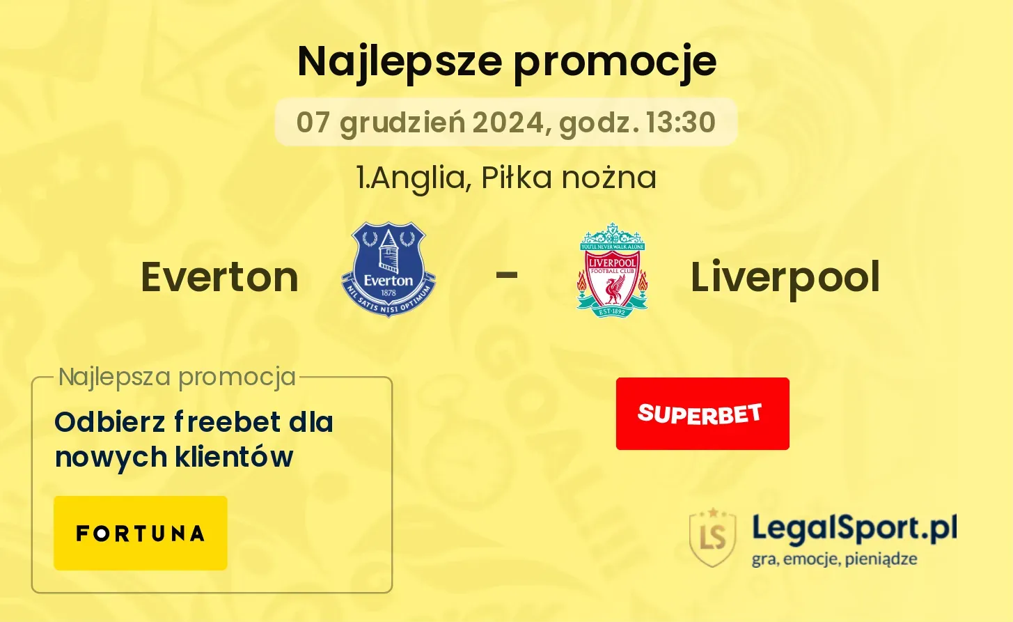 Everton - Liverpool promocje bonusy na mecz