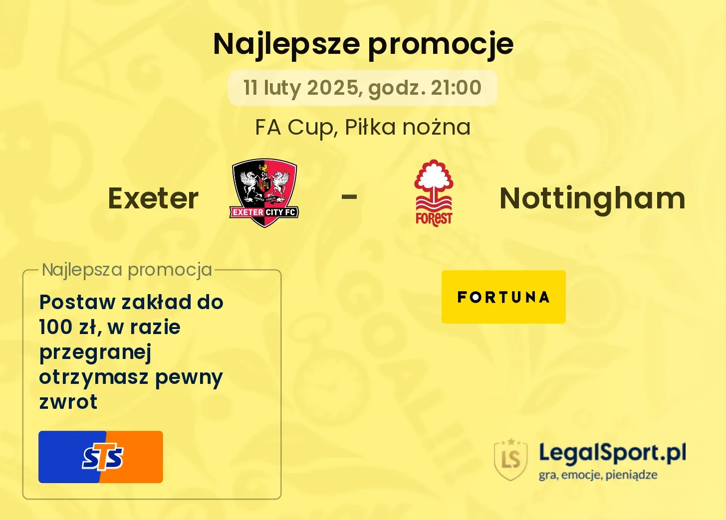 Exeter - Nottingham promocje bonusy na mecz