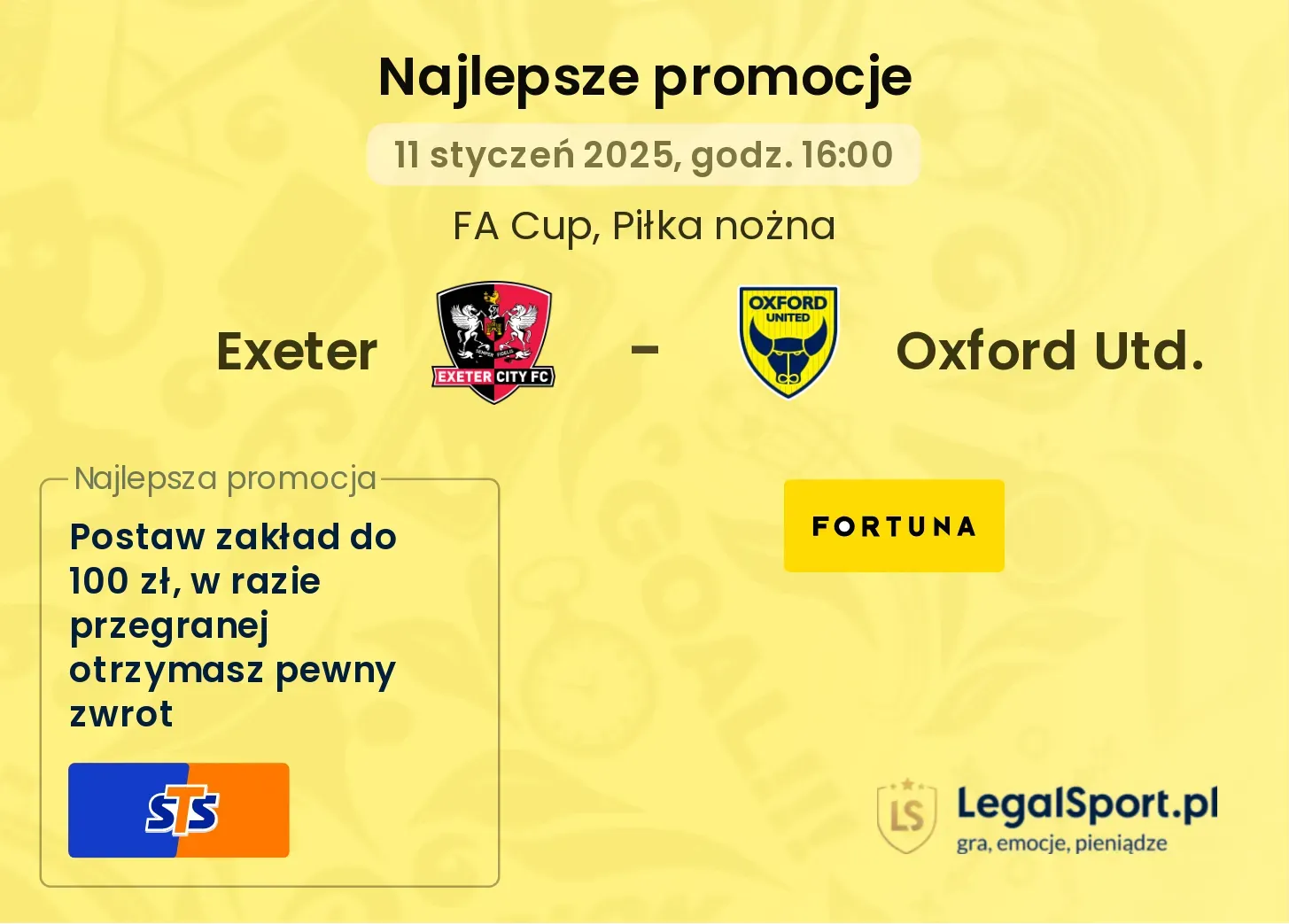 Exeter - Oxford Utd. promocje bonusy na mecz