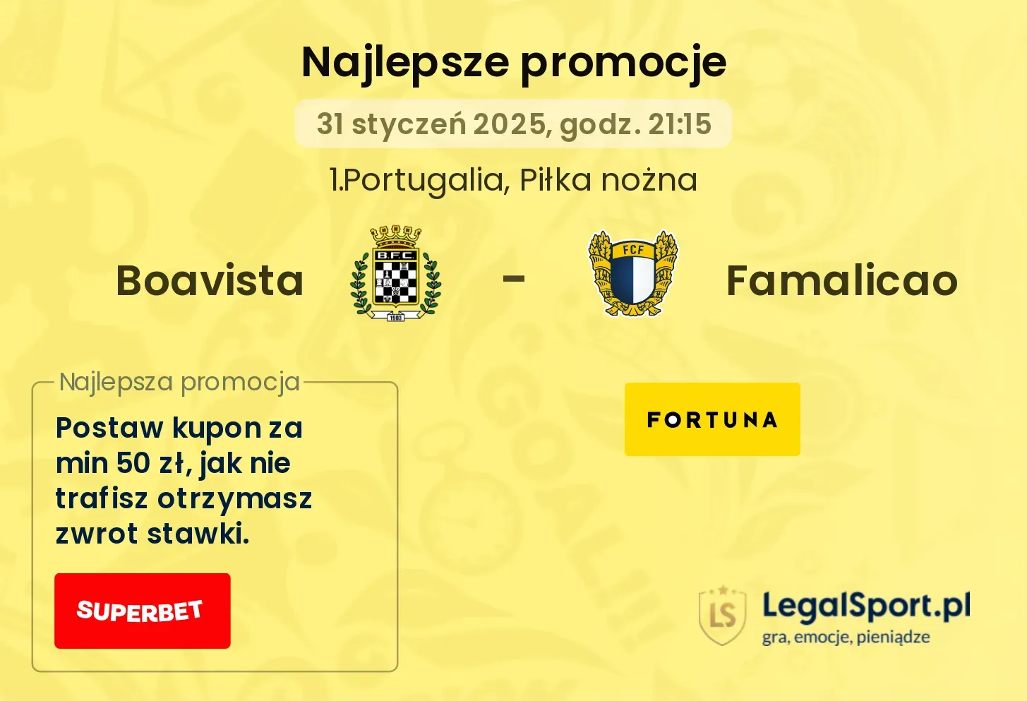 Boavista - Famalicao promocje u bukmacherów