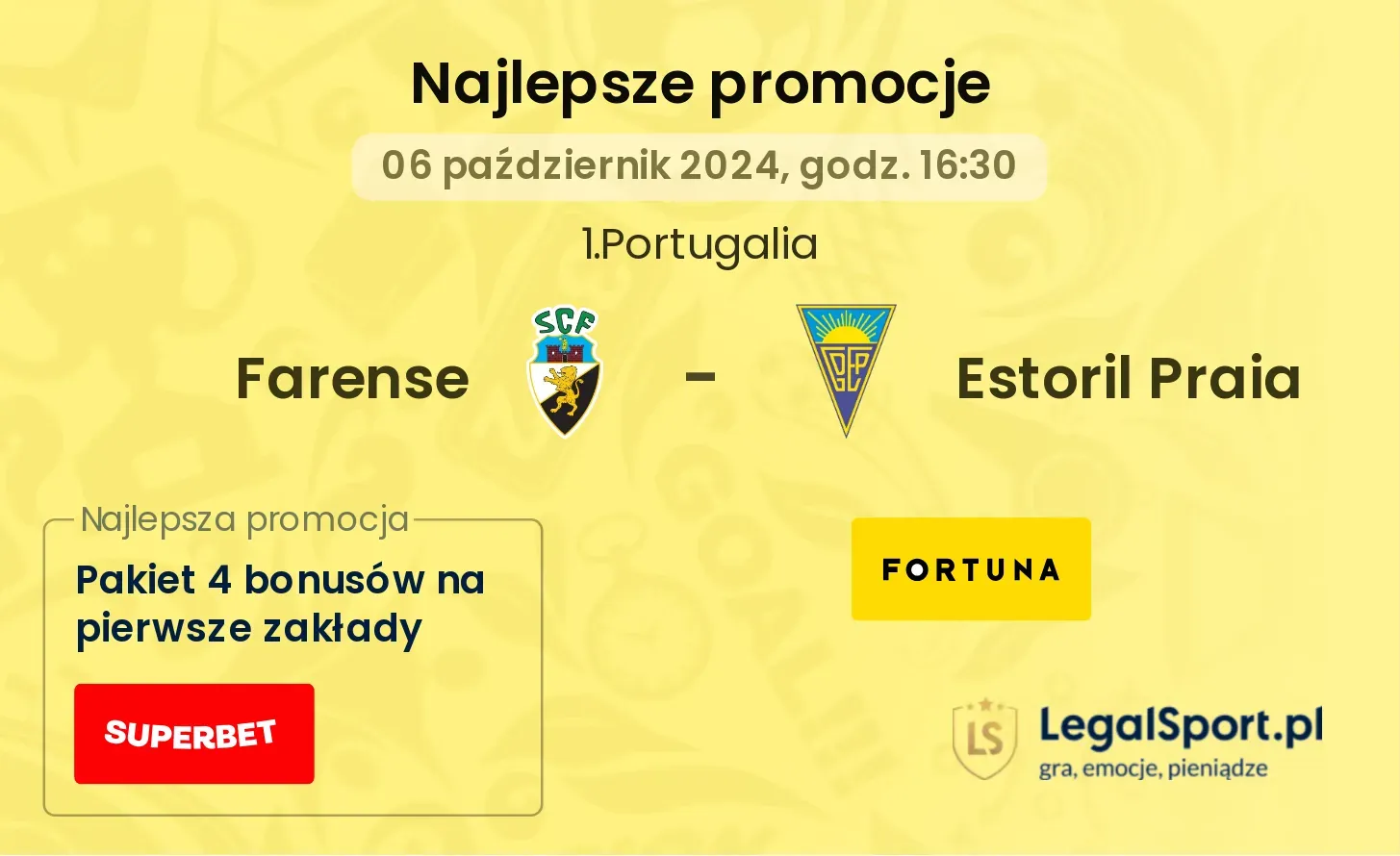 Farense - Estoril Praia promocje bonusy na mecz