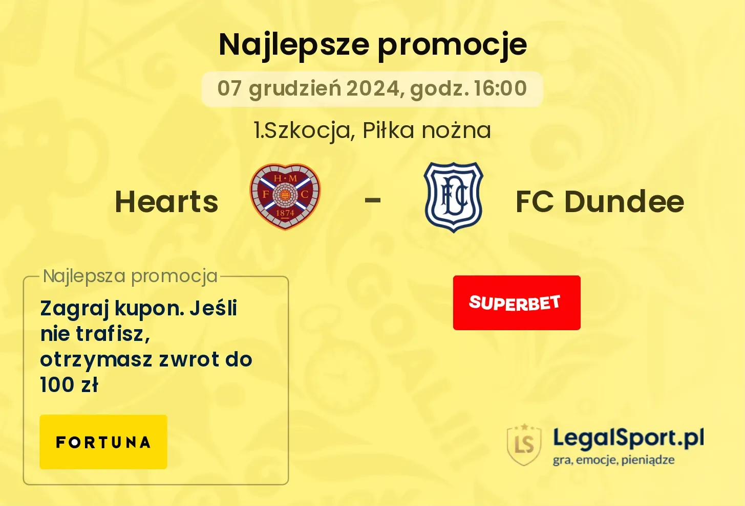 Hearts - FC Dundee promocje u bukmacherów