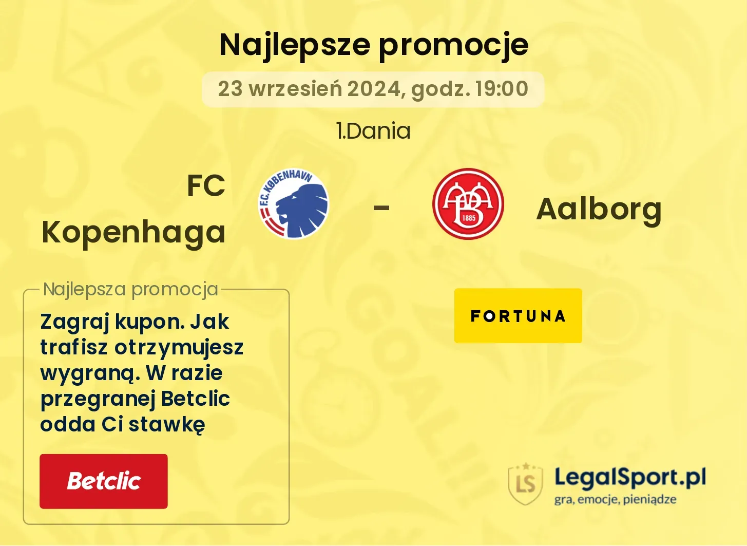 FC Kopenhaga - Aalborg promocje bonusy na mecz