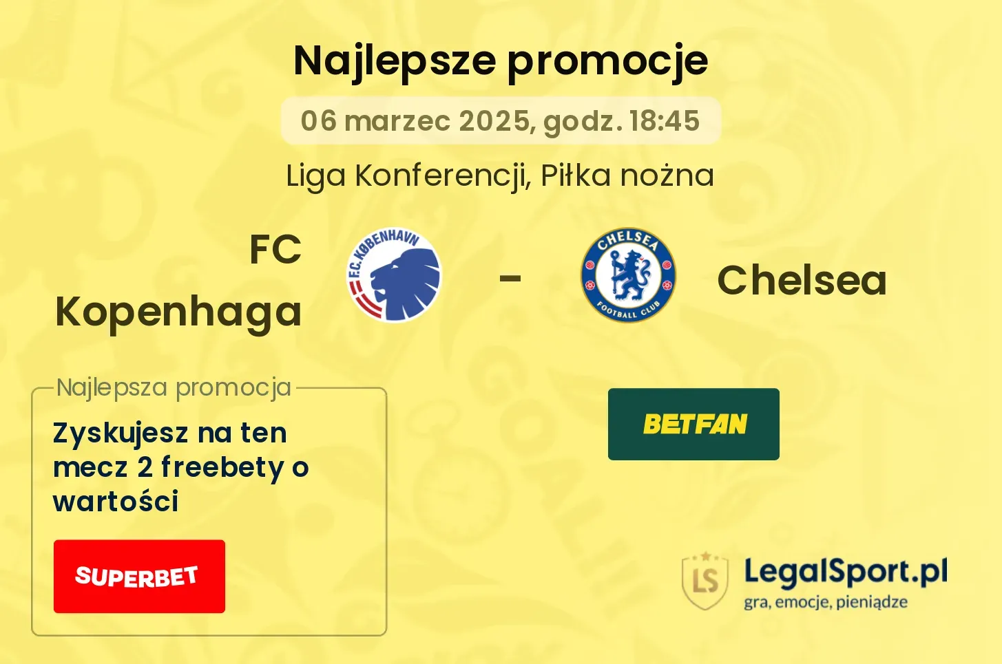 FC Kopenhaga - Chelsea promocje bonusy na mecz