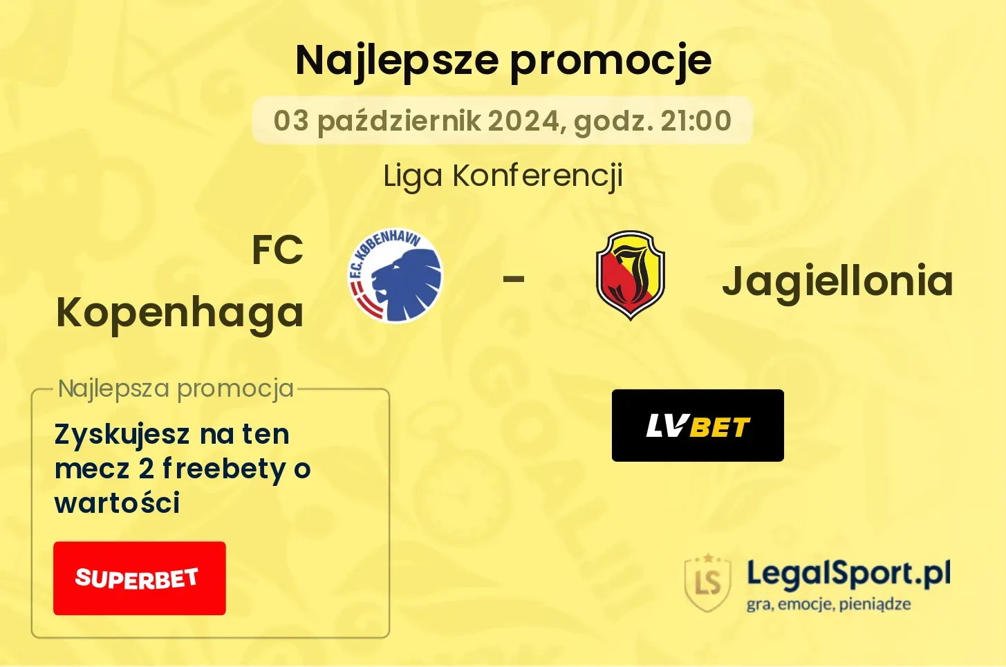 FC Kopenhaga - Jagiellonia promocje u bukmacherów 03.10, 21:00