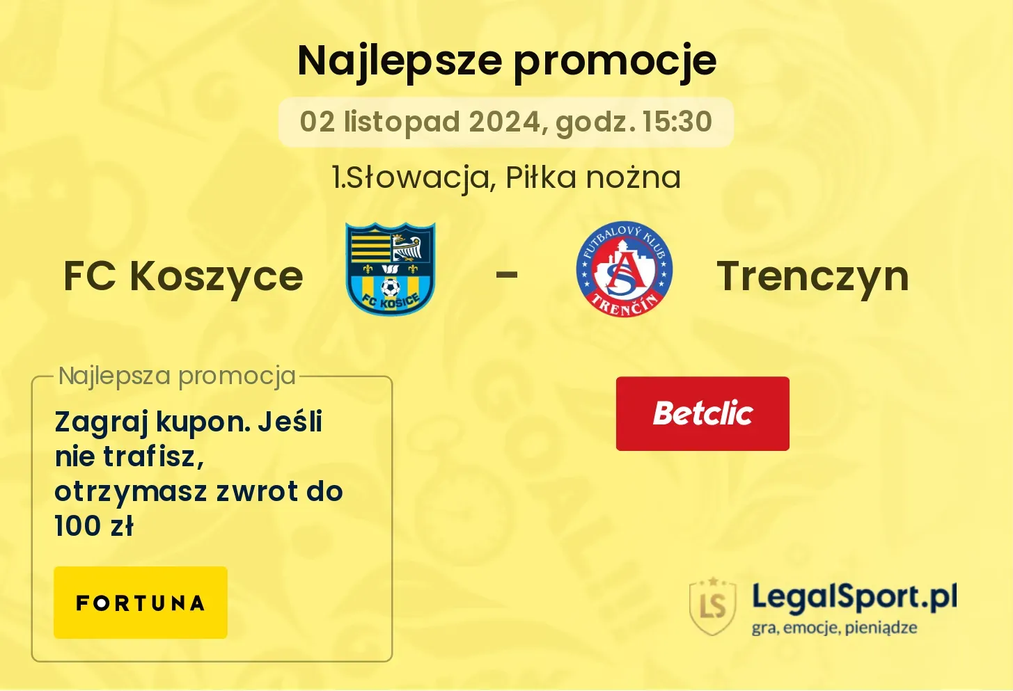 FC Koszyce - Trenczyn promocje bonusy na mecz