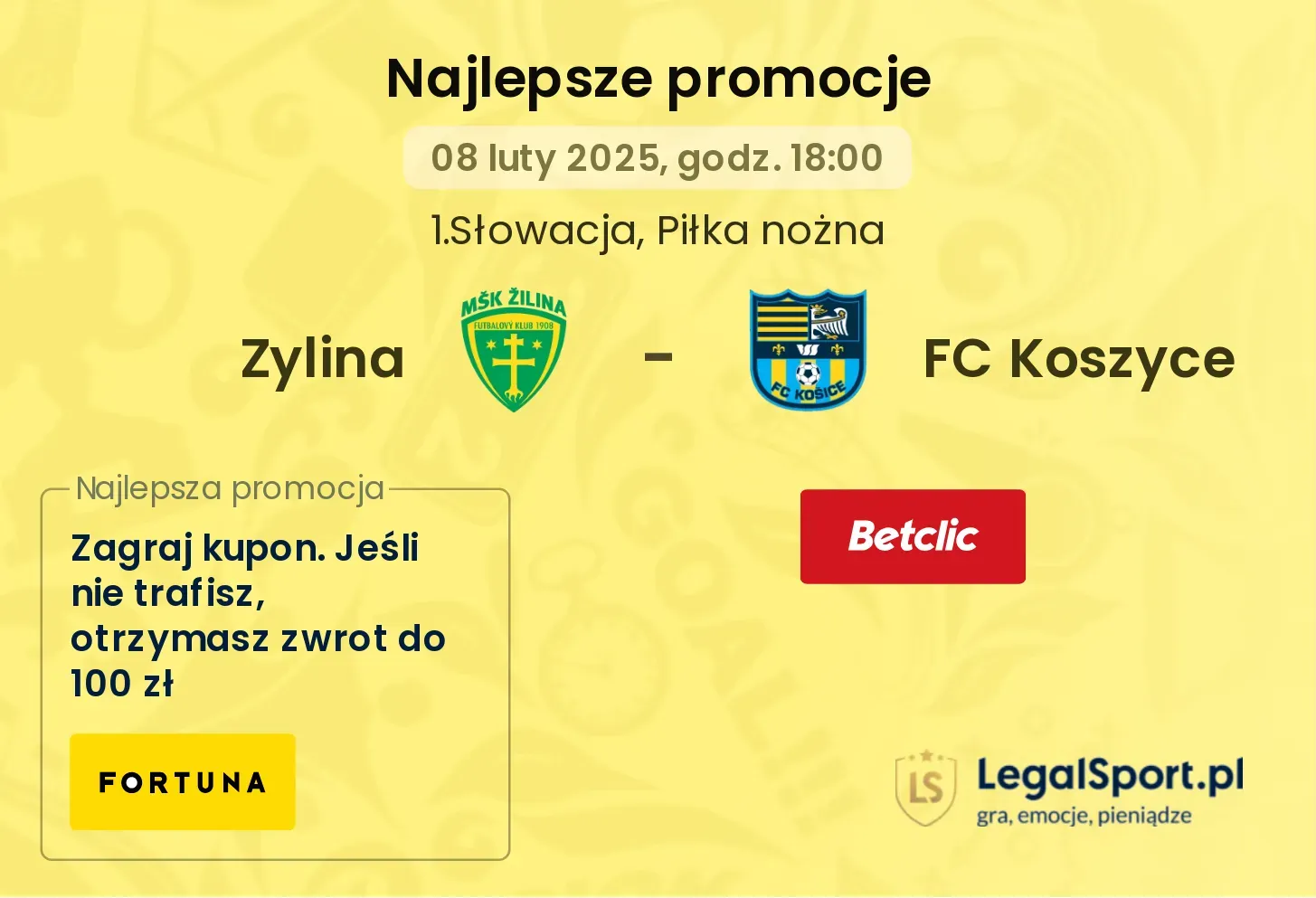 Zylina - FC Koszyce promocje u bukmacherów