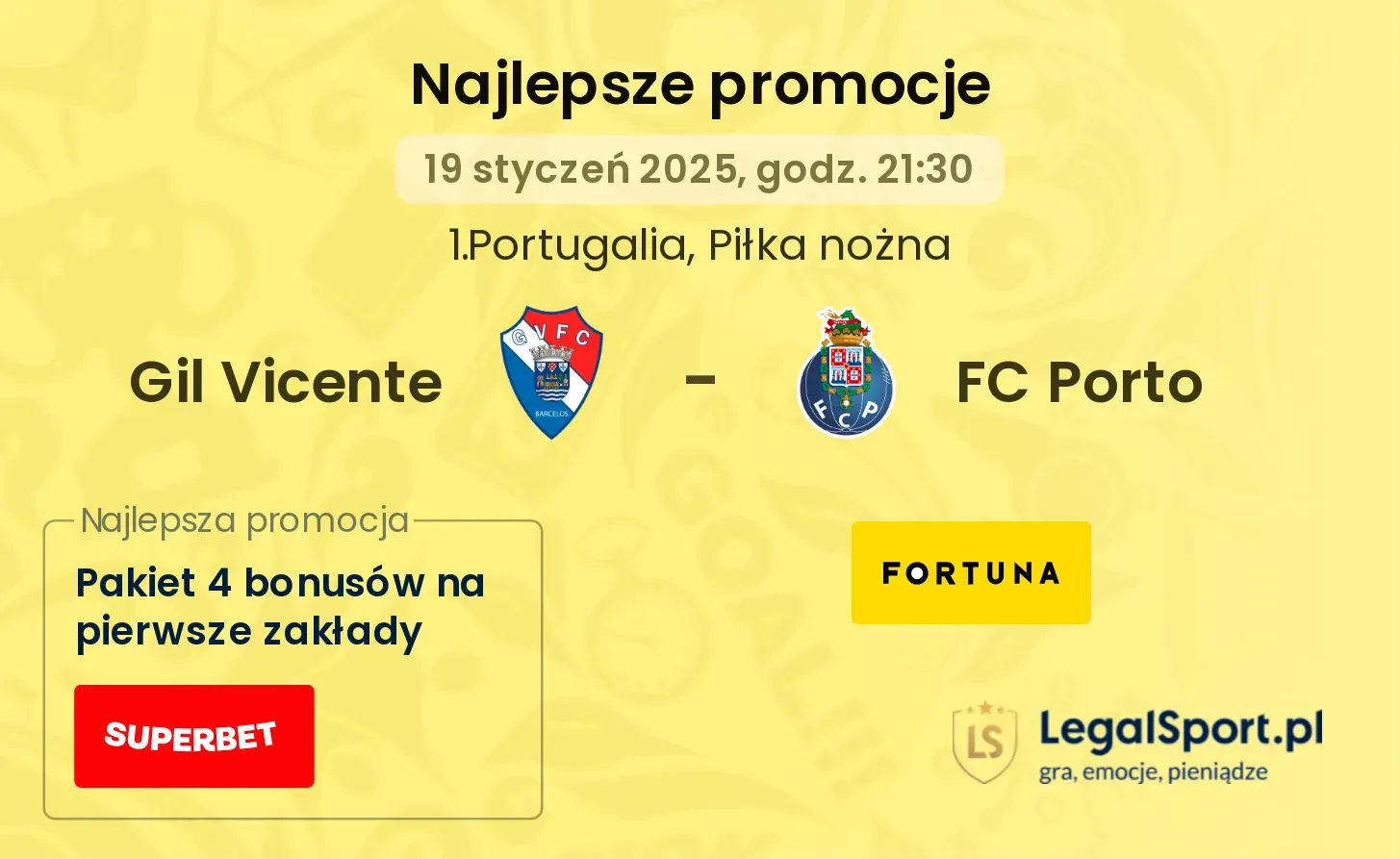 Gil Vicente - FC Porto promocje bukmacherskie