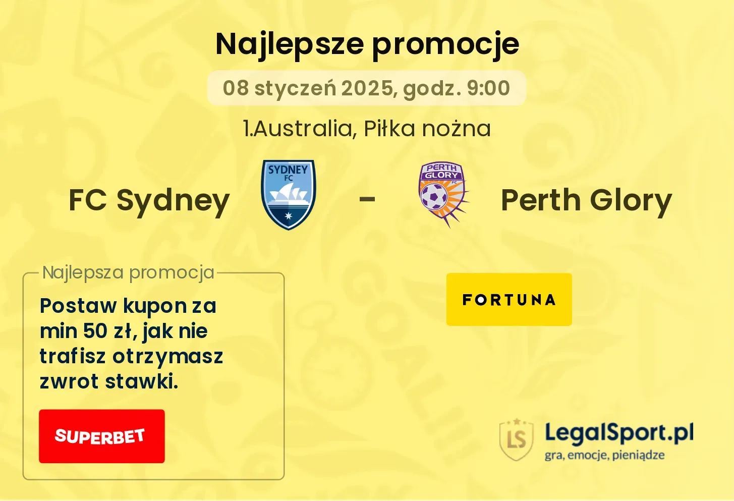 FC Sydney - Perth Glory promocje bonusy na mecz