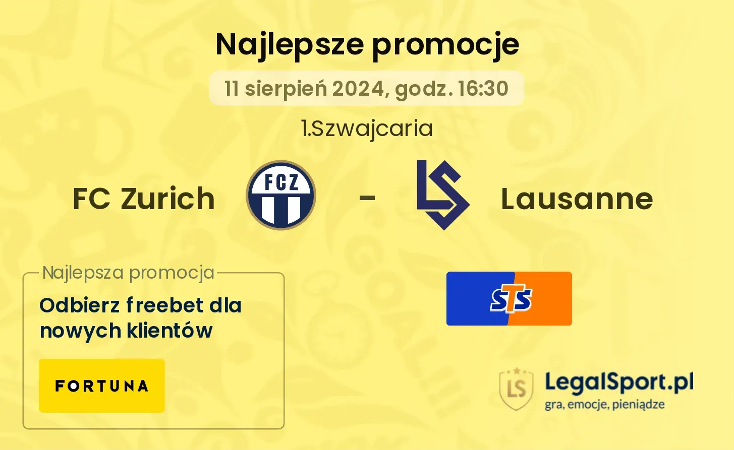 FC Zurich - Lausanne promocje bonusy na mecz