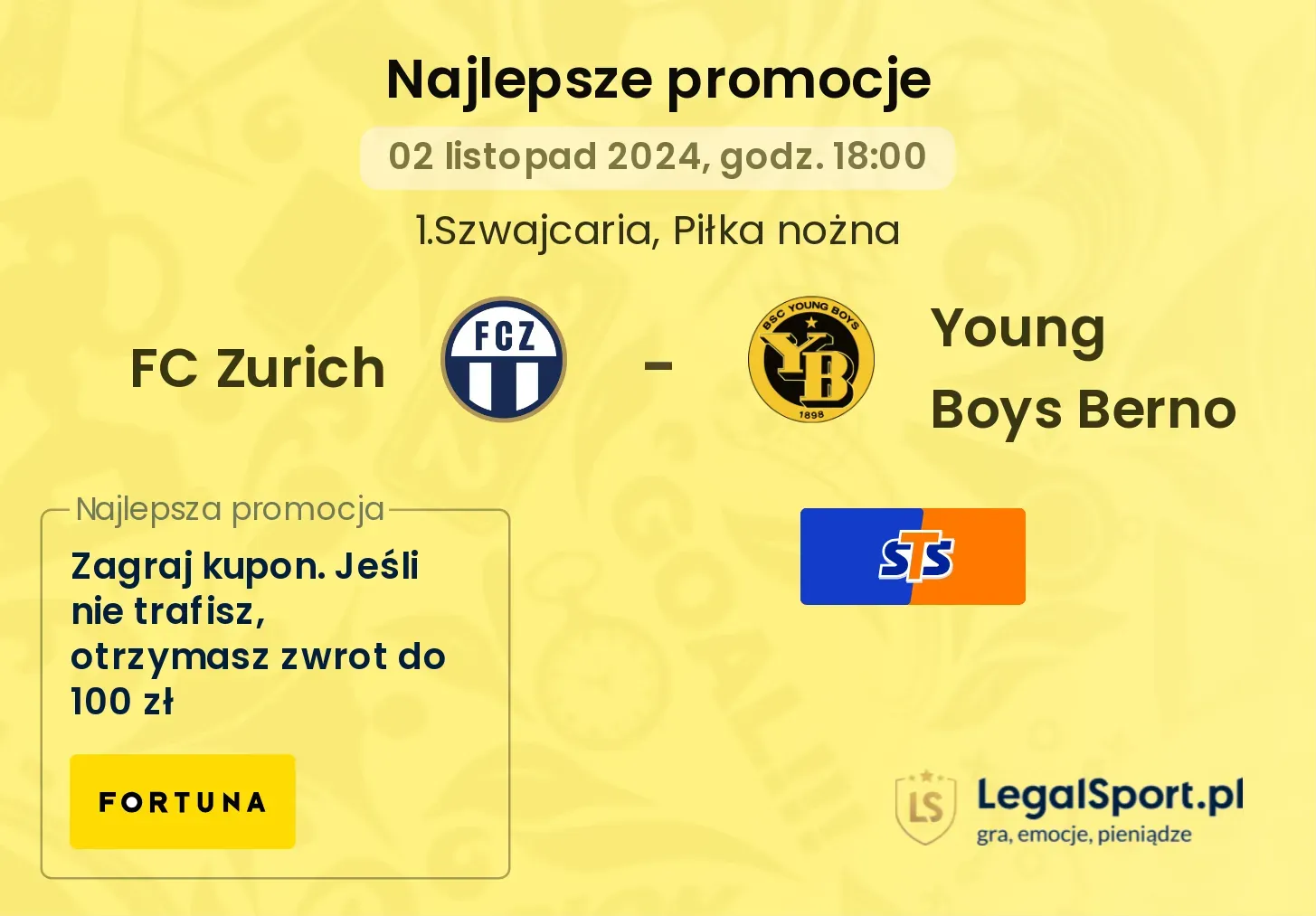 FC Zurich - Young Boys Berno promocje bonusy na mecz