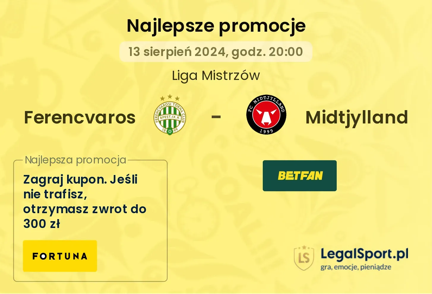 Ferencvaros - Midtjylland promocje bonusy na mecz