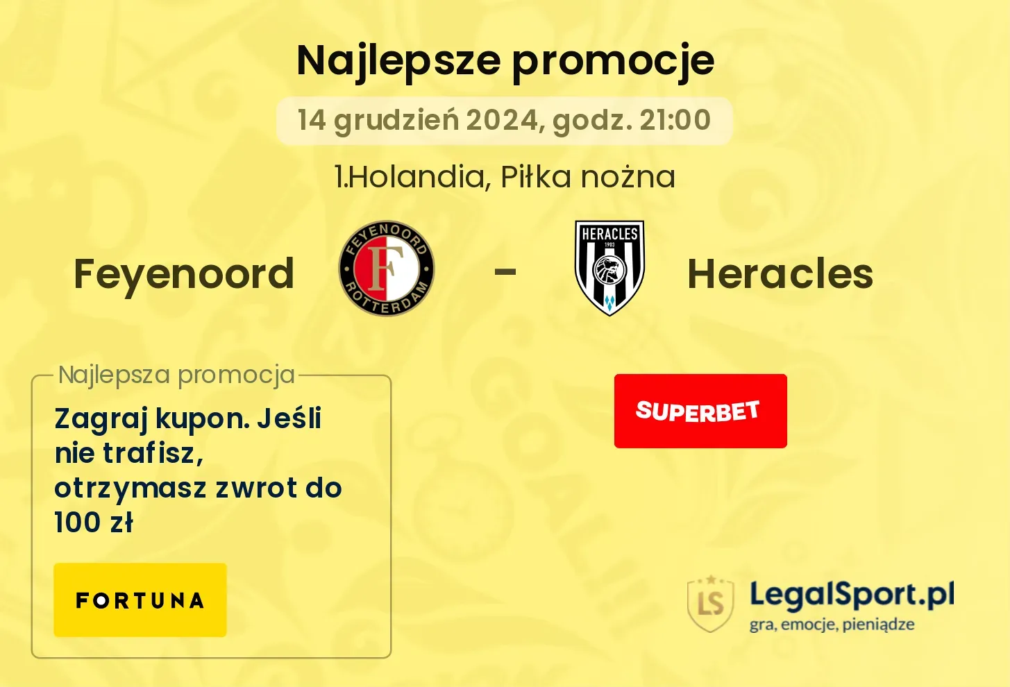 Feyenoord - Heracles promocje bonusy na mecz