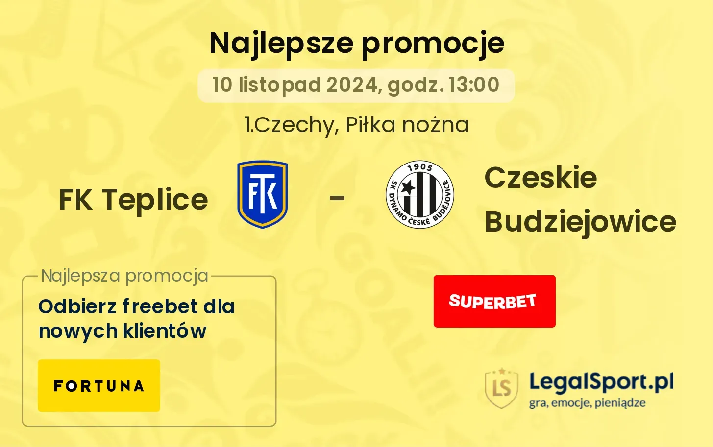 FK Teplice - Czeskie Budziejowice promocje bonusy na mecz