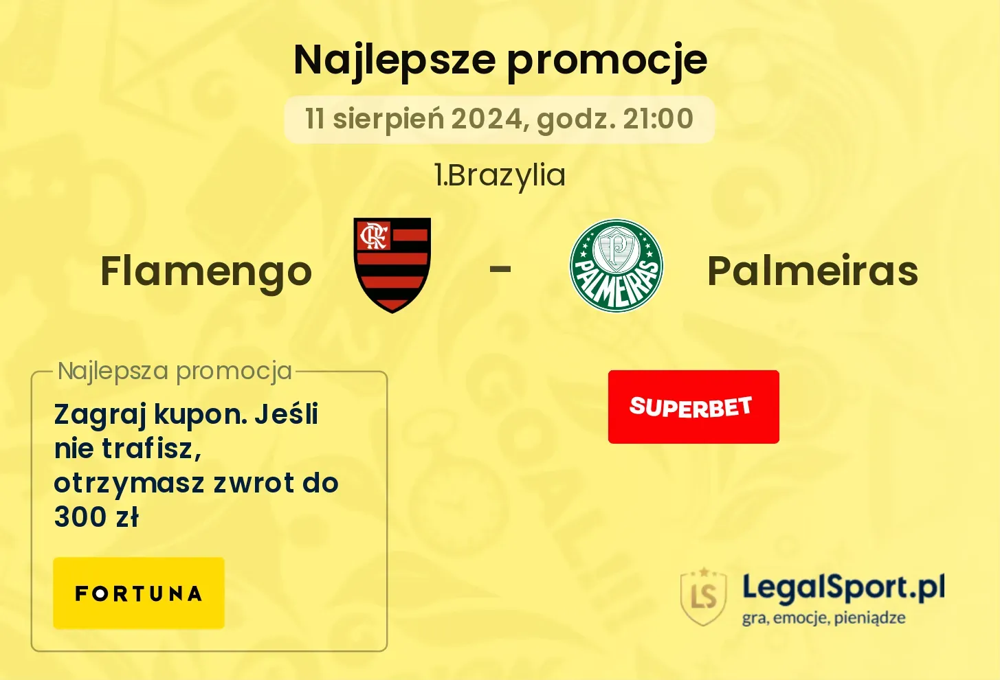 Flamengo - Palmeiras promocje bonusy na mecz