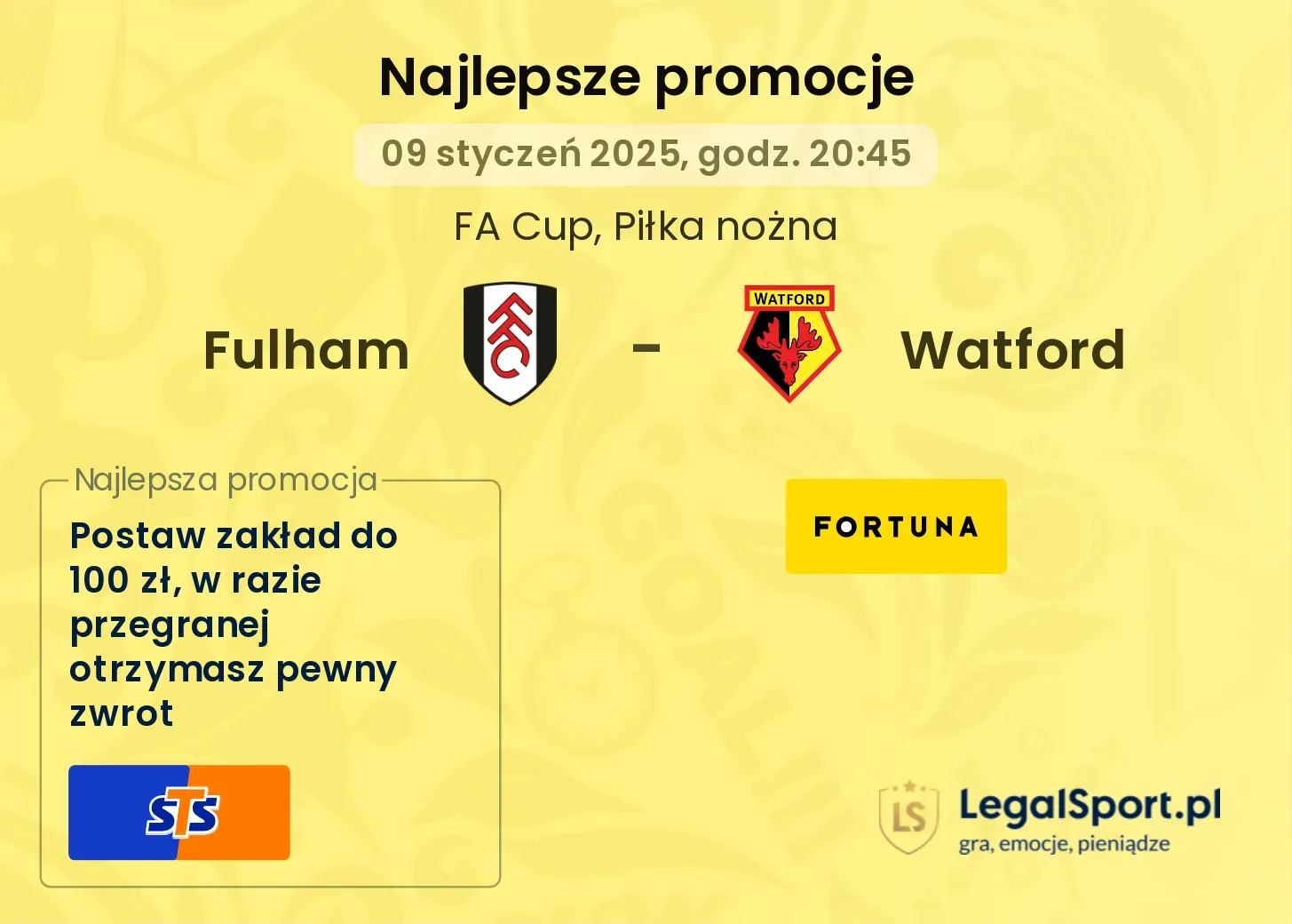 Fulham - Watford promocje bonusy na mecz