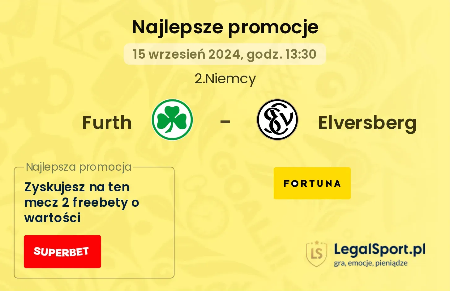 Furth - Elversberg promocje bonusy na mecz