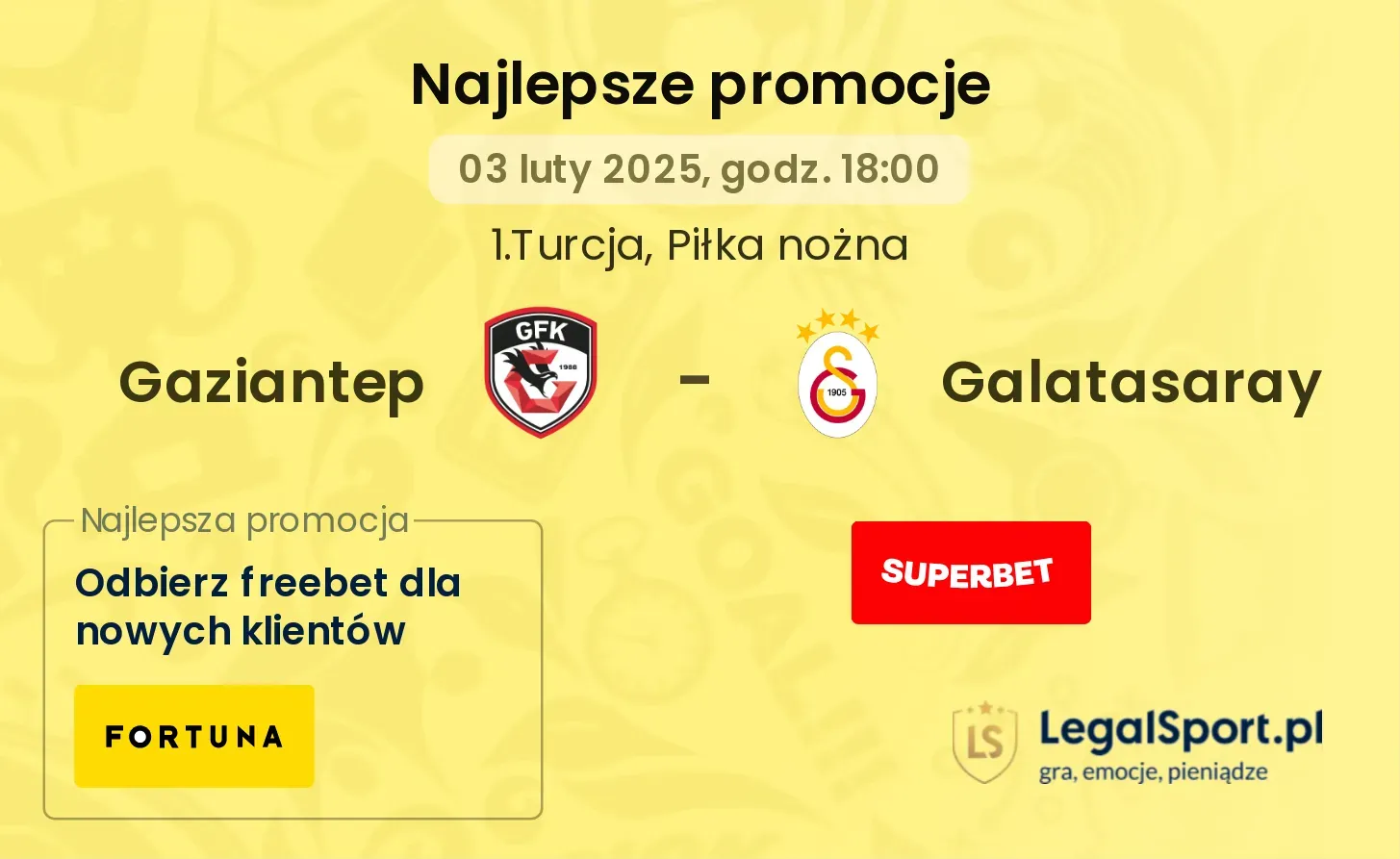 Gaziantep - Galatasaray promocje bukmacherskie