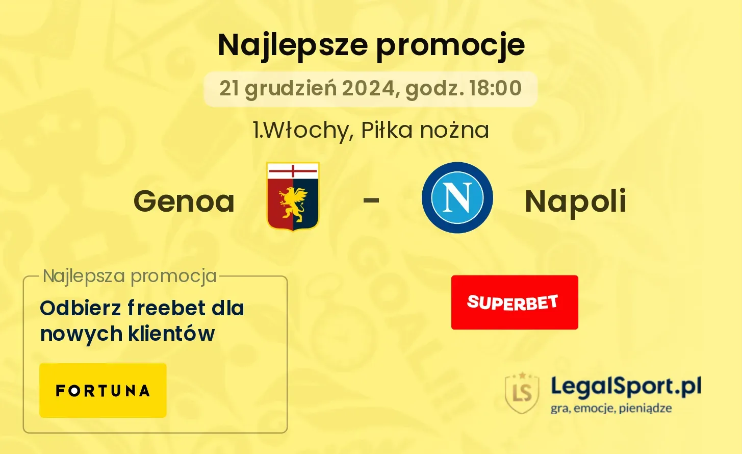 Genoa - Napoli promocje u bukmacherów