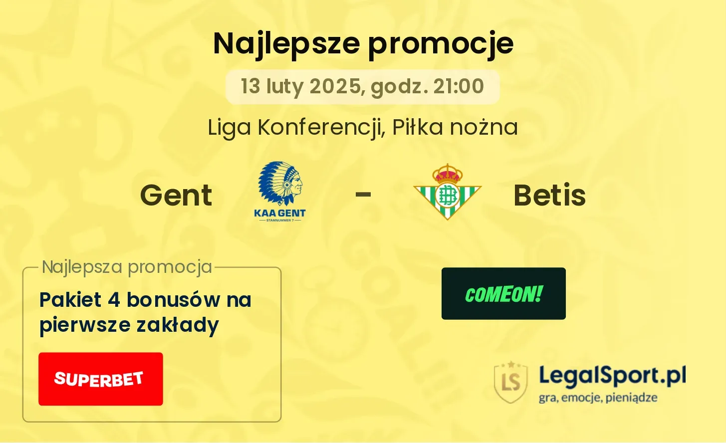 Gent - Betis promocje bonusy na mecz