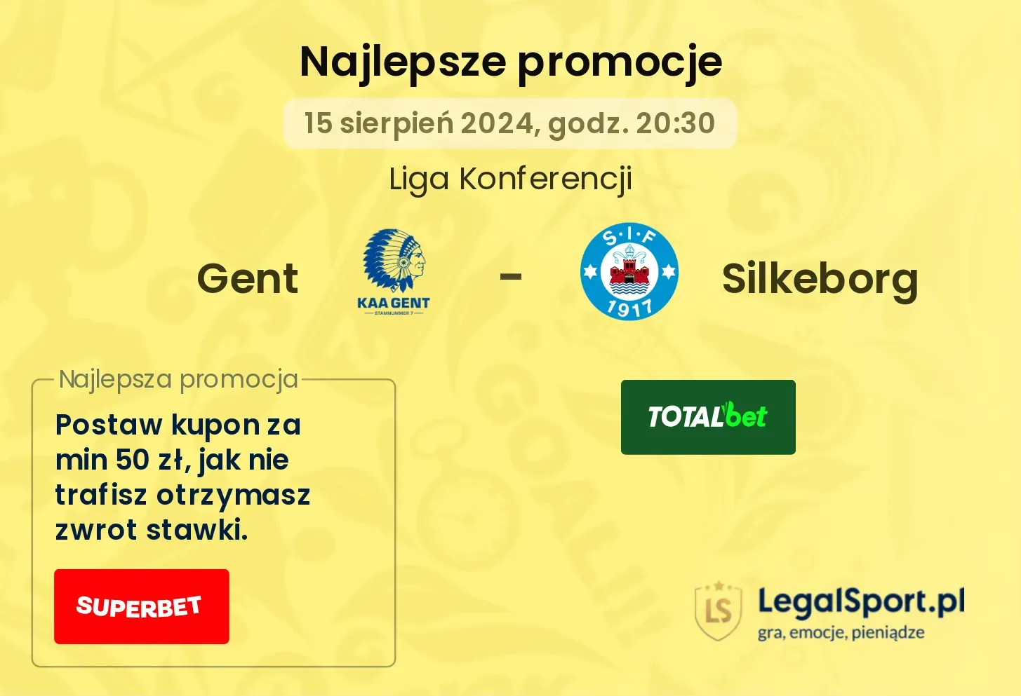 Gent - Silkeborg promocje bukmacherskie (15.08, 20:30)