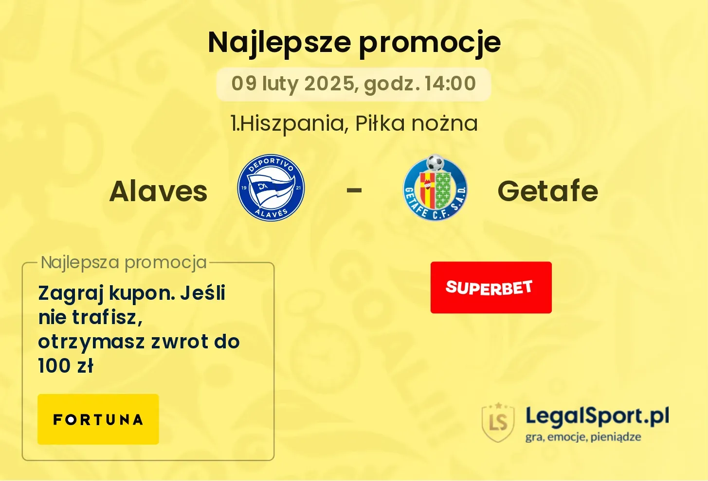 Alaves - Getafe promocje u bukmacherów