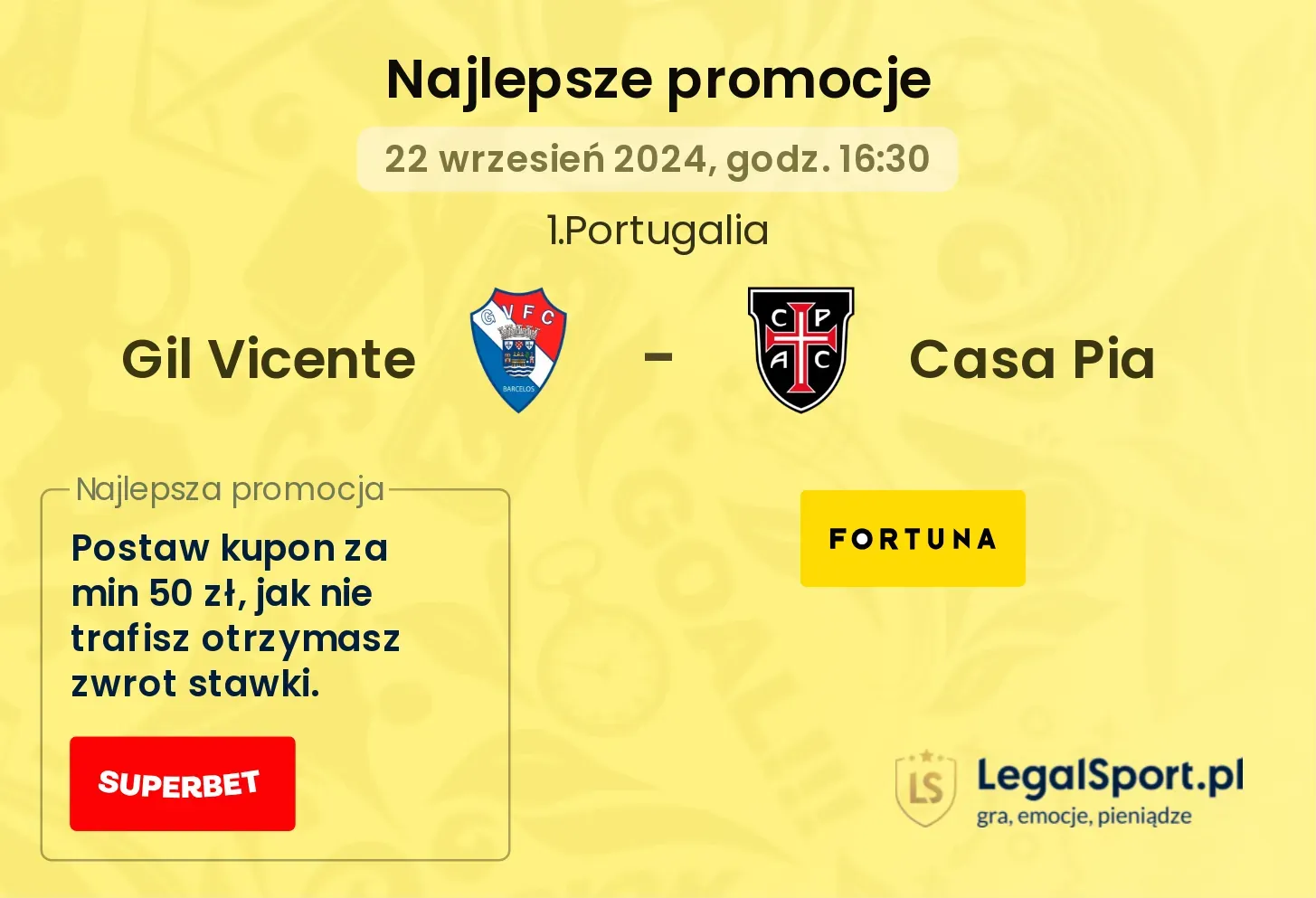 Gil Vicente - Casa Pia promocje bonusy na mecz