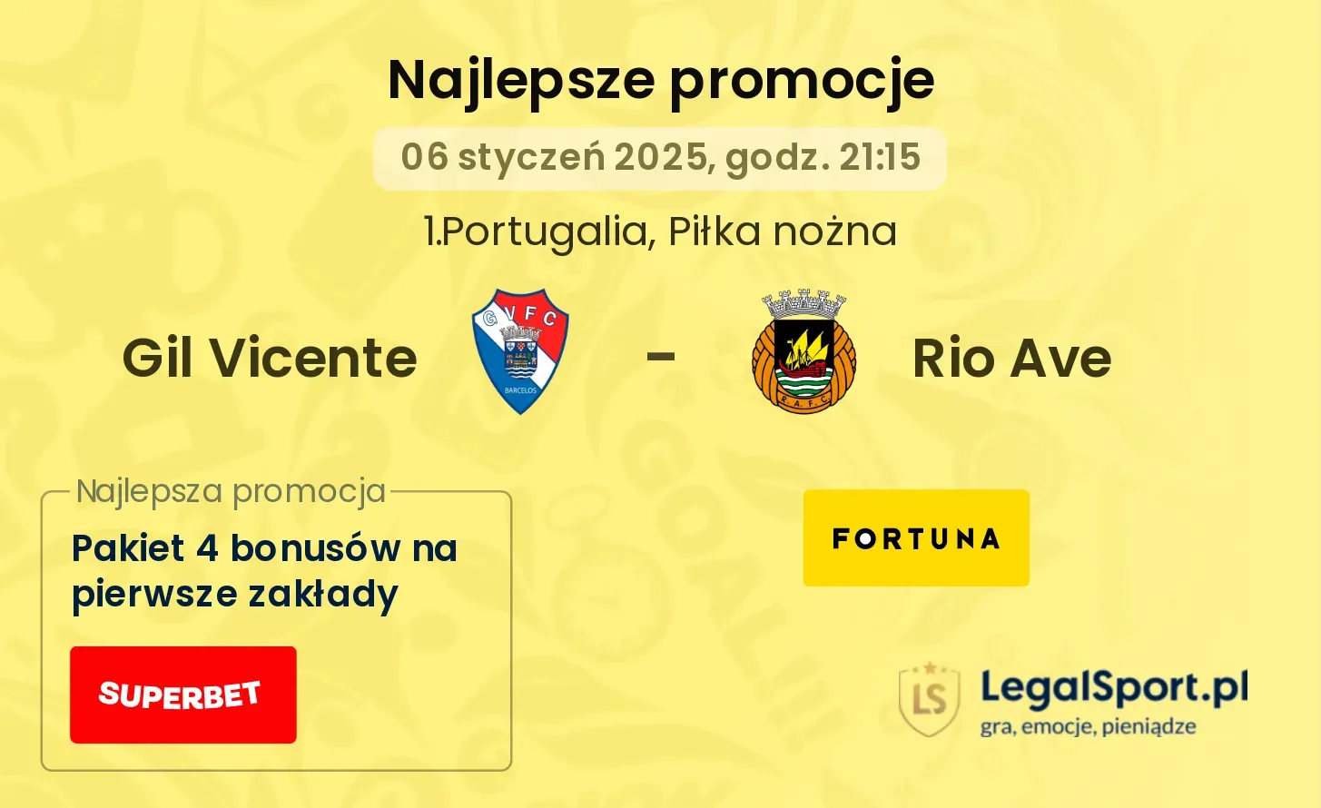 Gil Vicente - Rio Ave promocje bonusy na mecz