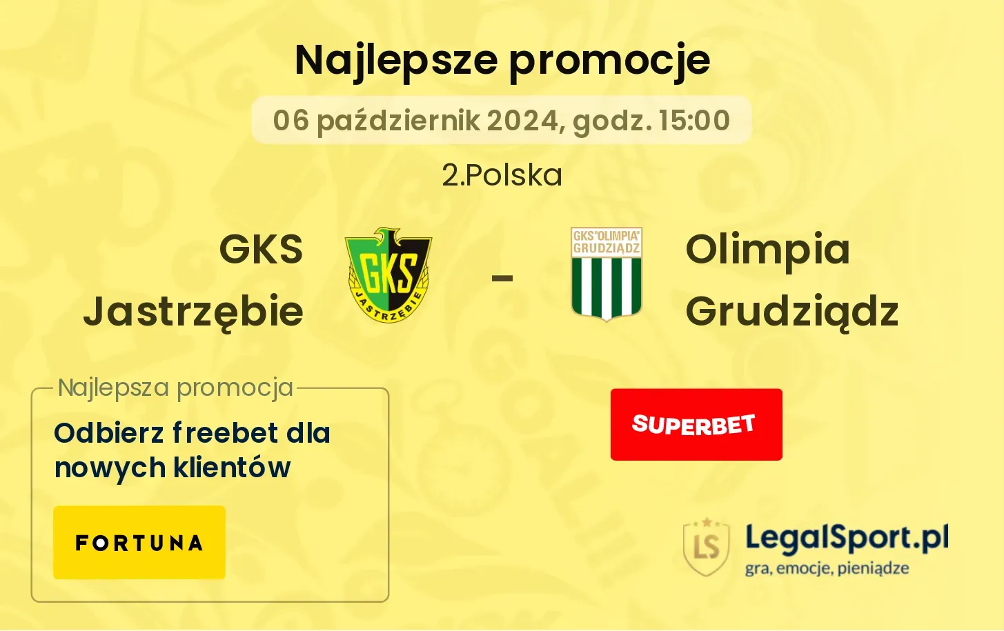 GKS Jastrzębie - Olimpia Grudziądz promocje bonusy na mecz