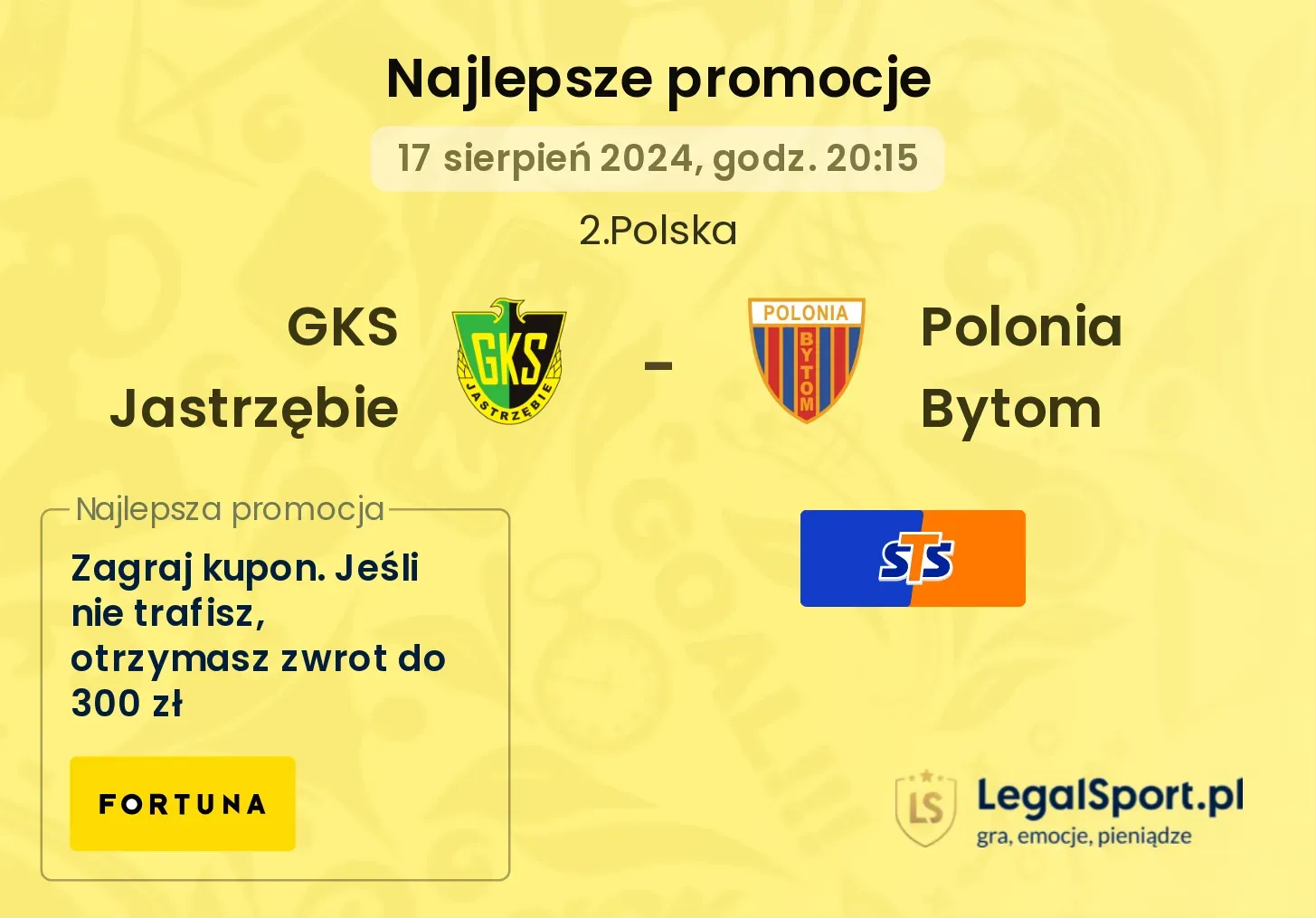 GKS Jastrzębie - Polonia Bytom promocje bonusy na mecz