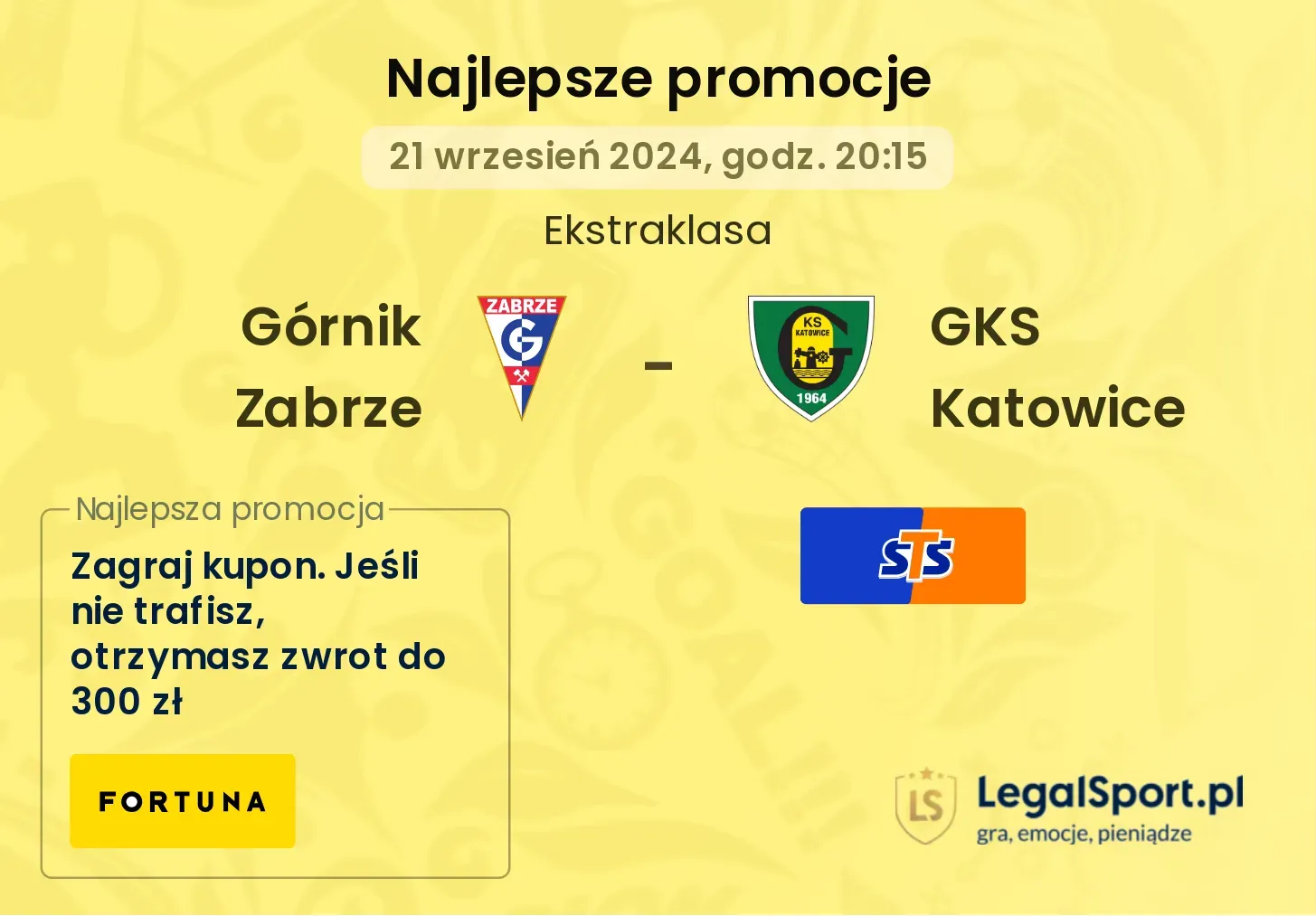 Górnik Zabrze - GKS Katowice promocje bonusy na mecz