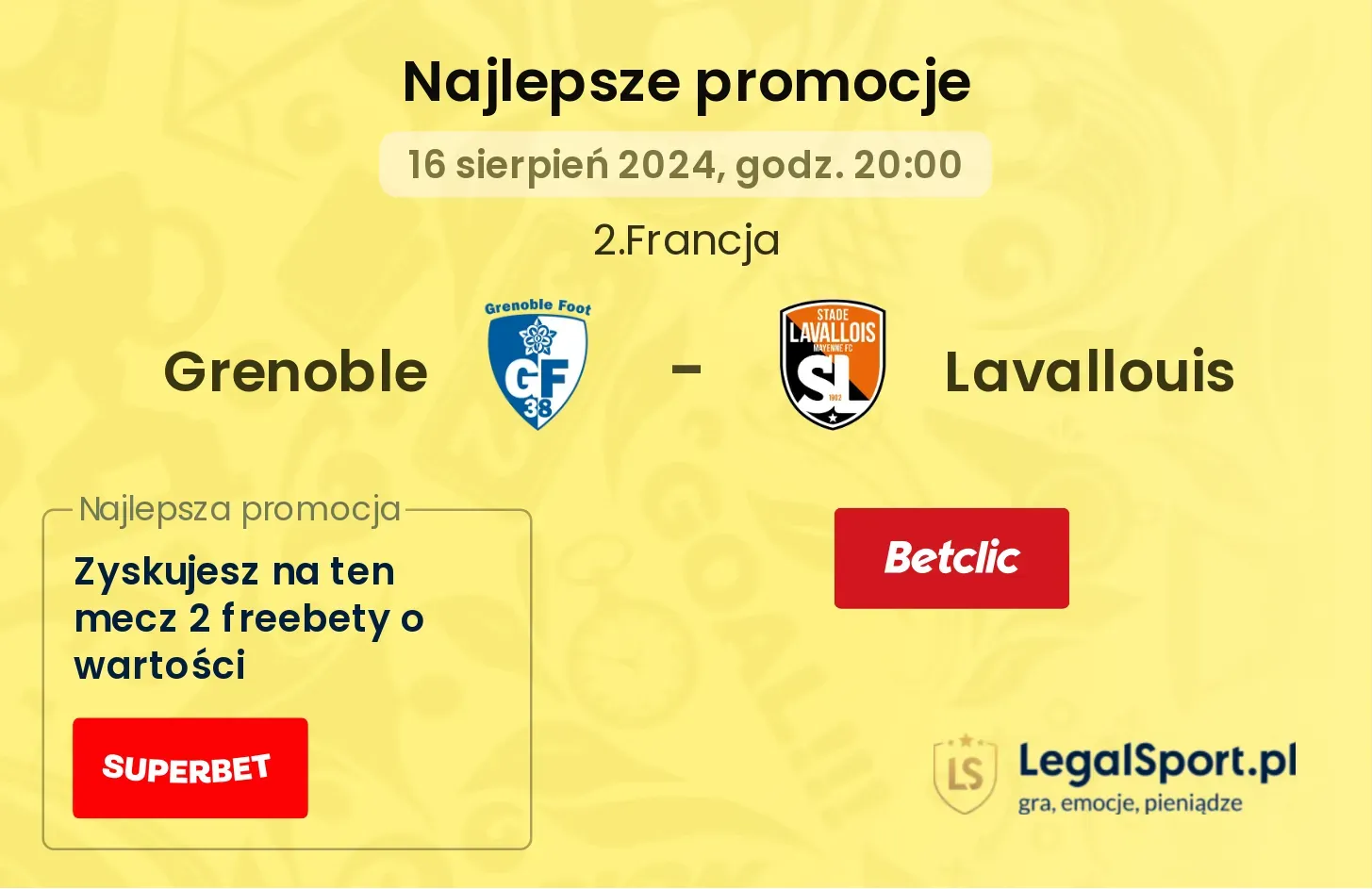 Grenoble - Lavallouis promocje bonusy na mecz