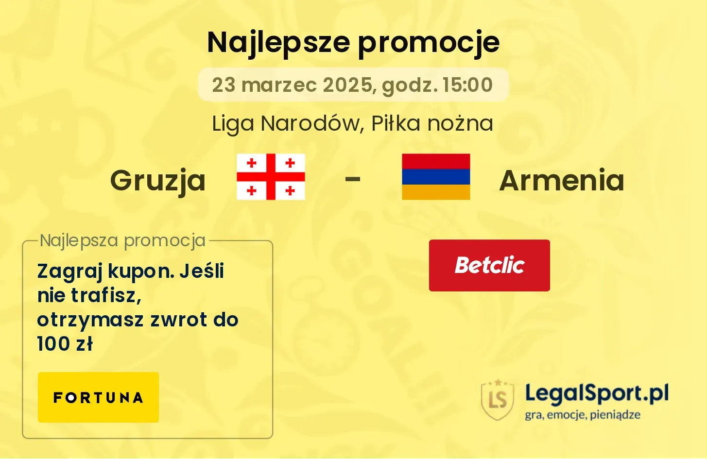 Gruzja - Armenia promocje bukmacherskie