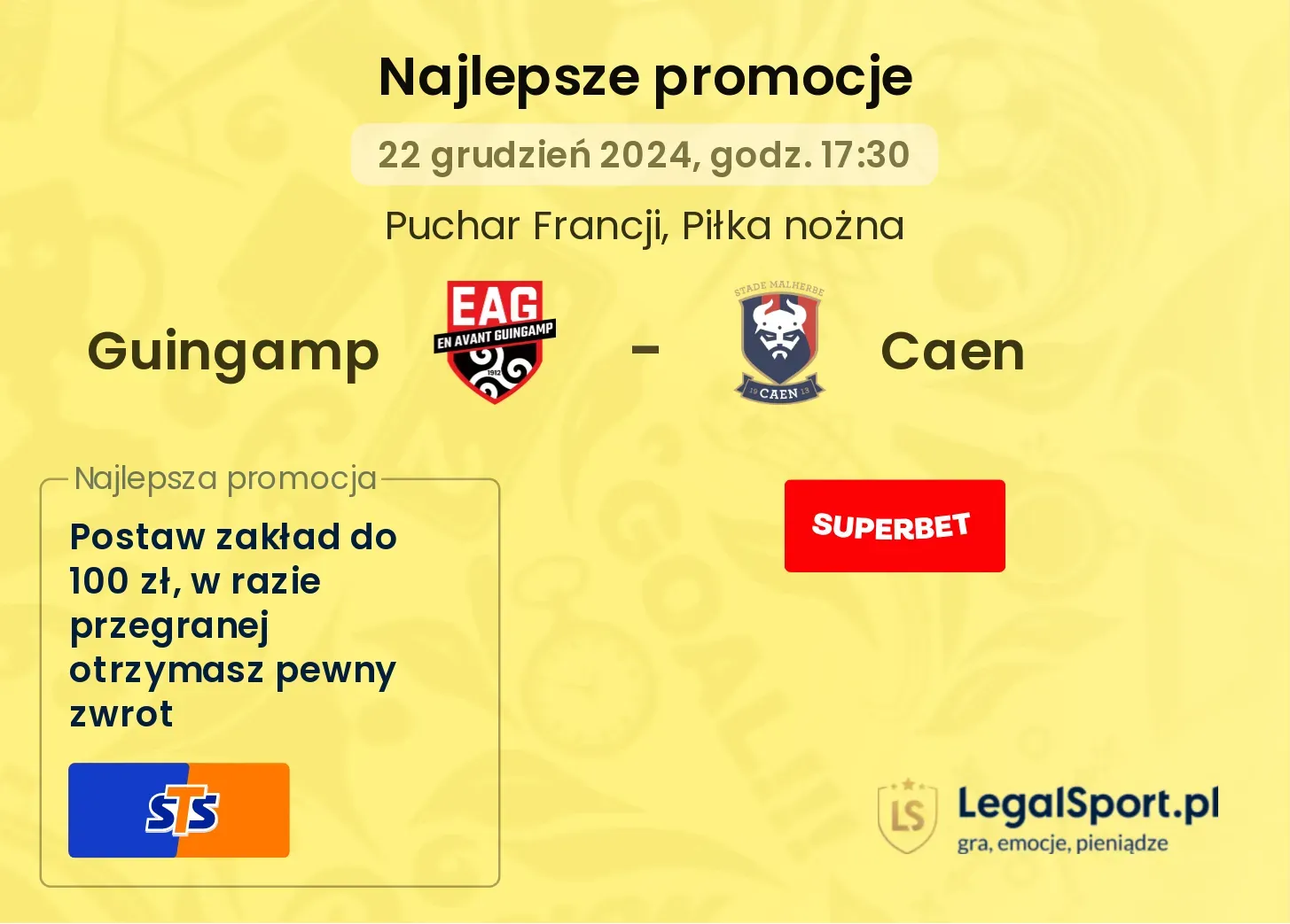 Guingamp - Caen promocje bukmacherskie