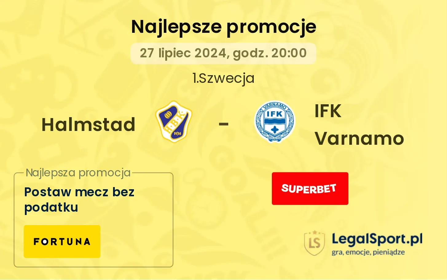 Halmstad - IFK Varnamo promocje bukmacherskie (27.07, 20:00)