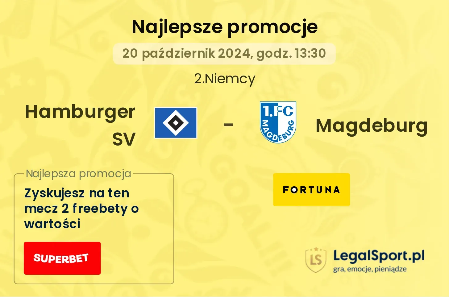 Hamburger SV - Magdeburg promocje bonusy na mecz