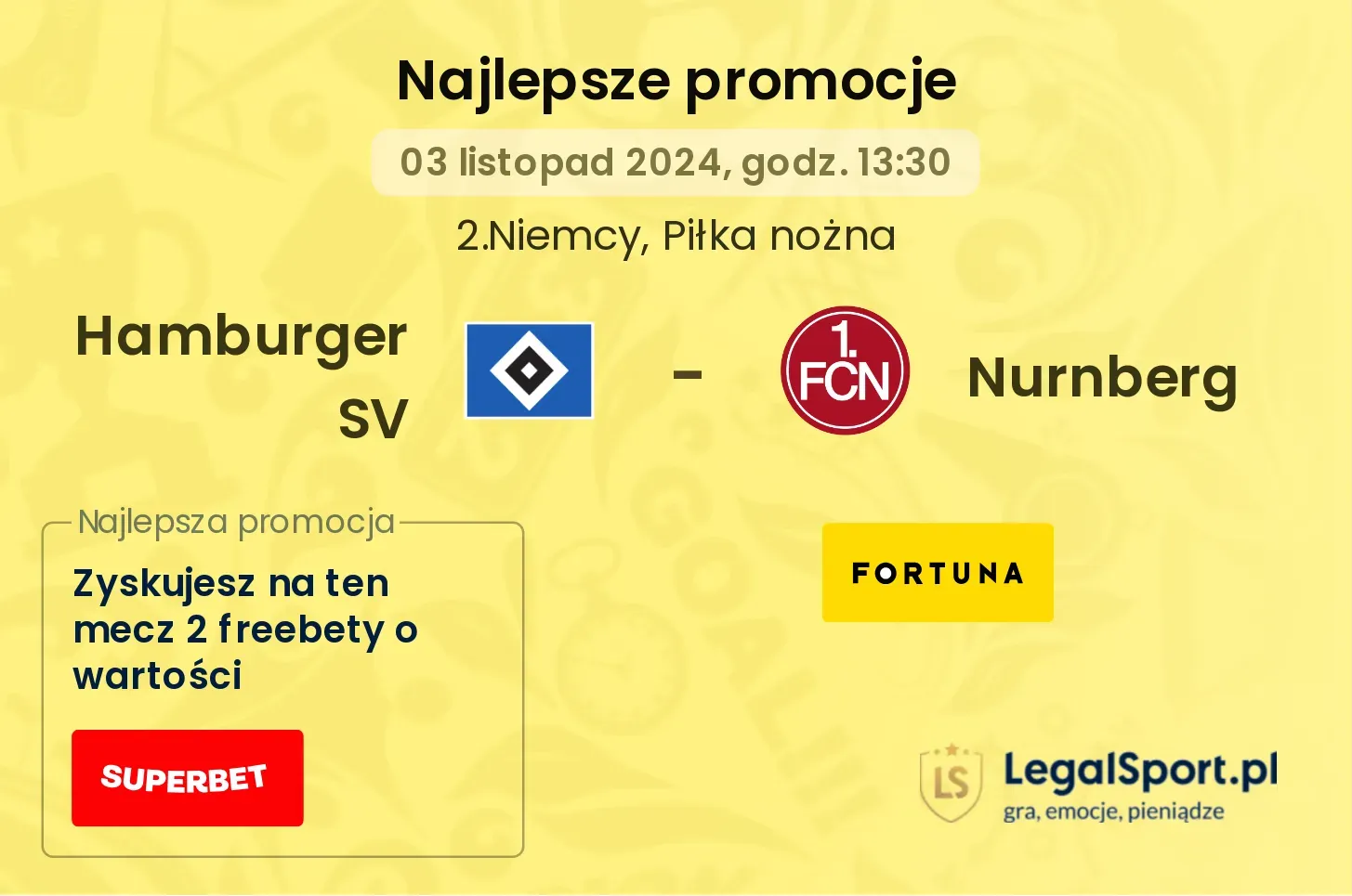 Hamburger SV - Nurnberg promocje bonusy na mecz