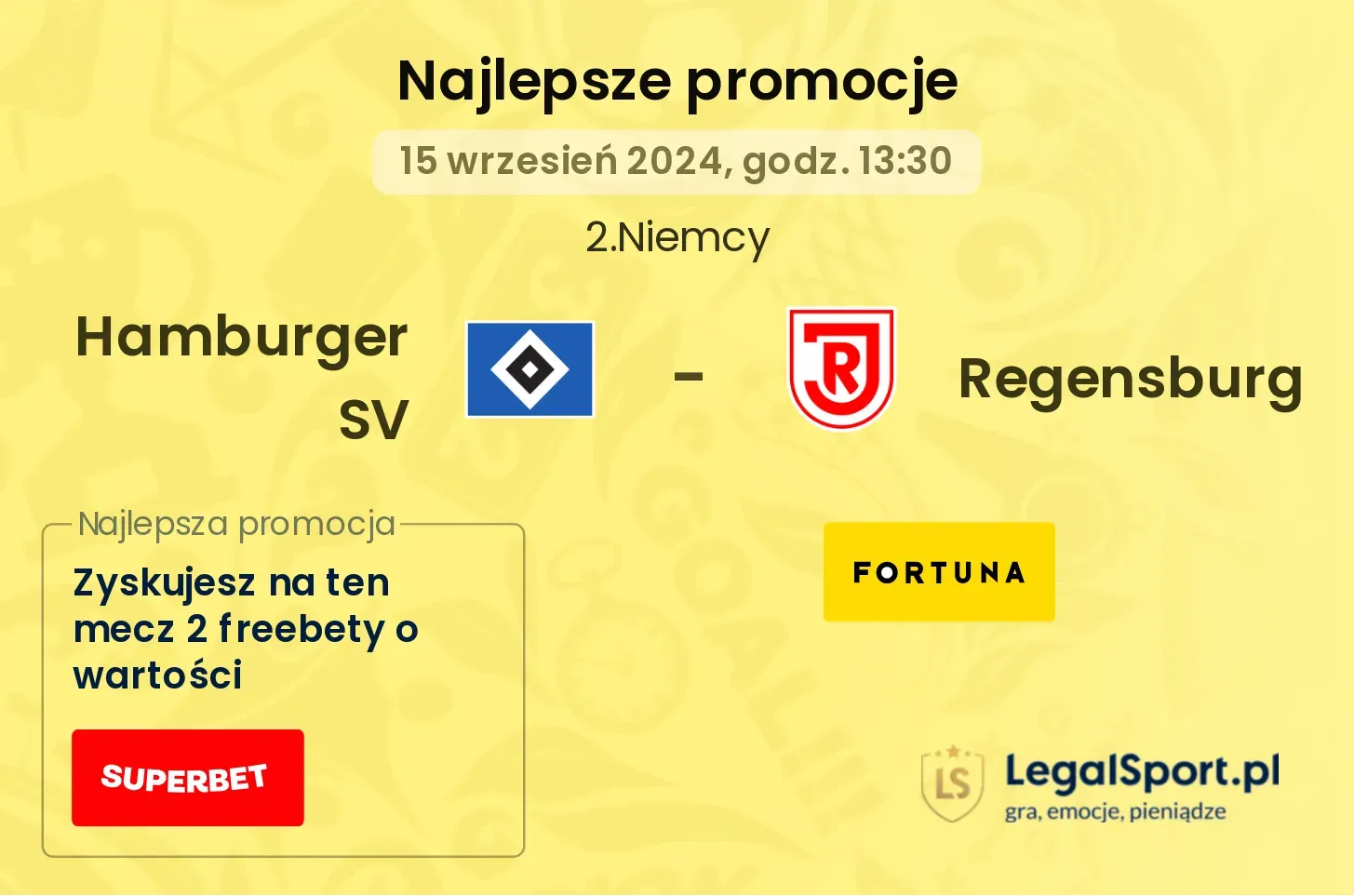 Hamburger SV - Regensburg promocje bonusy na mecz