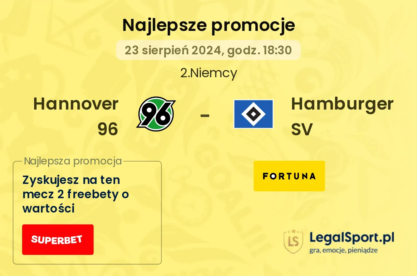 Hannover 96 - Hamburger SV promocje bonusy na mecz